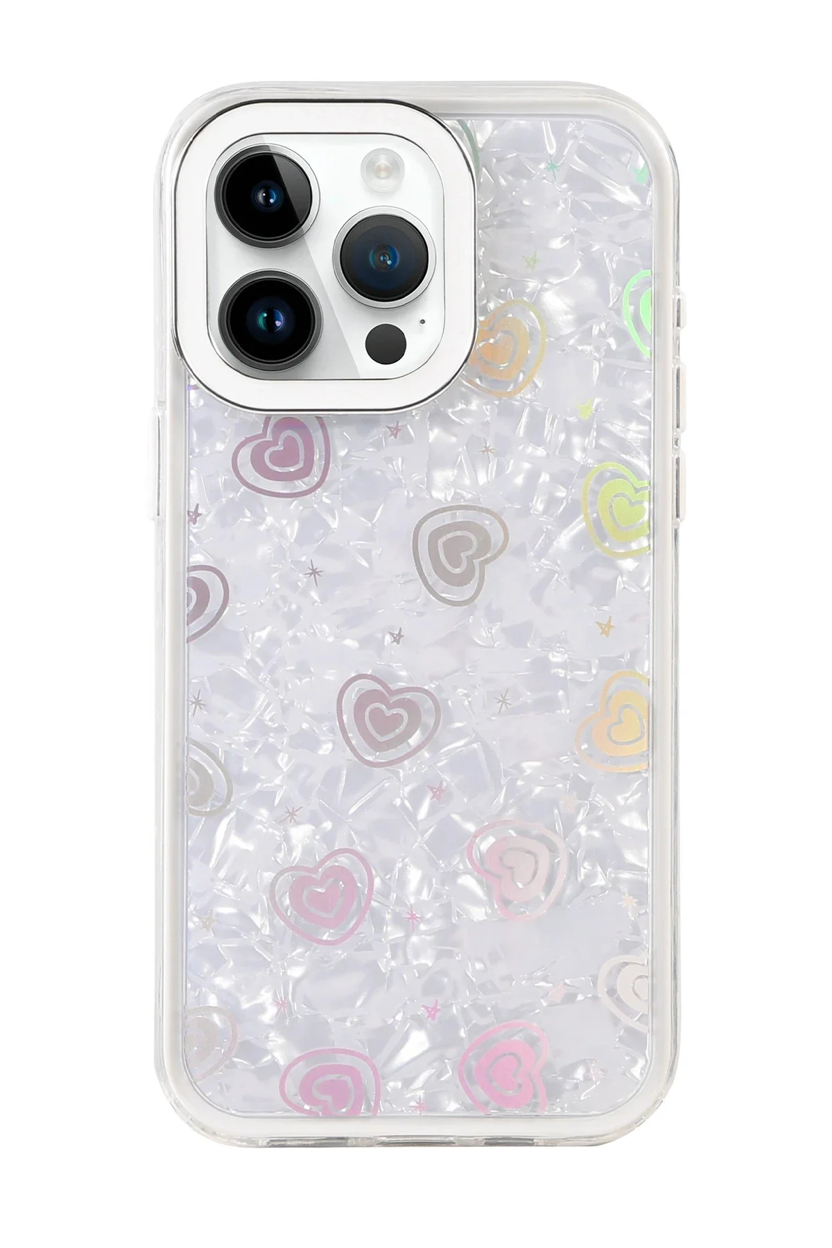 Newface Apple İphone 16 Pro Lumi Desenli Kapak - Beyaz