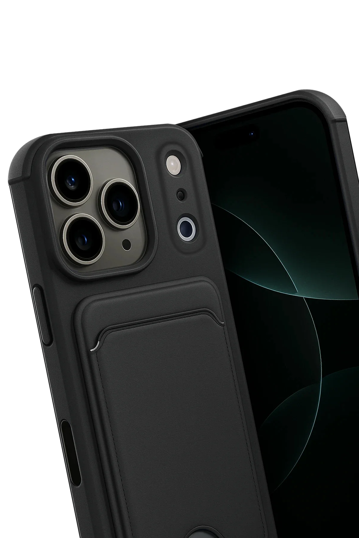 Newface Apple İphone 17 Pro Kelvin Kartvizitli Silikon - Siyah