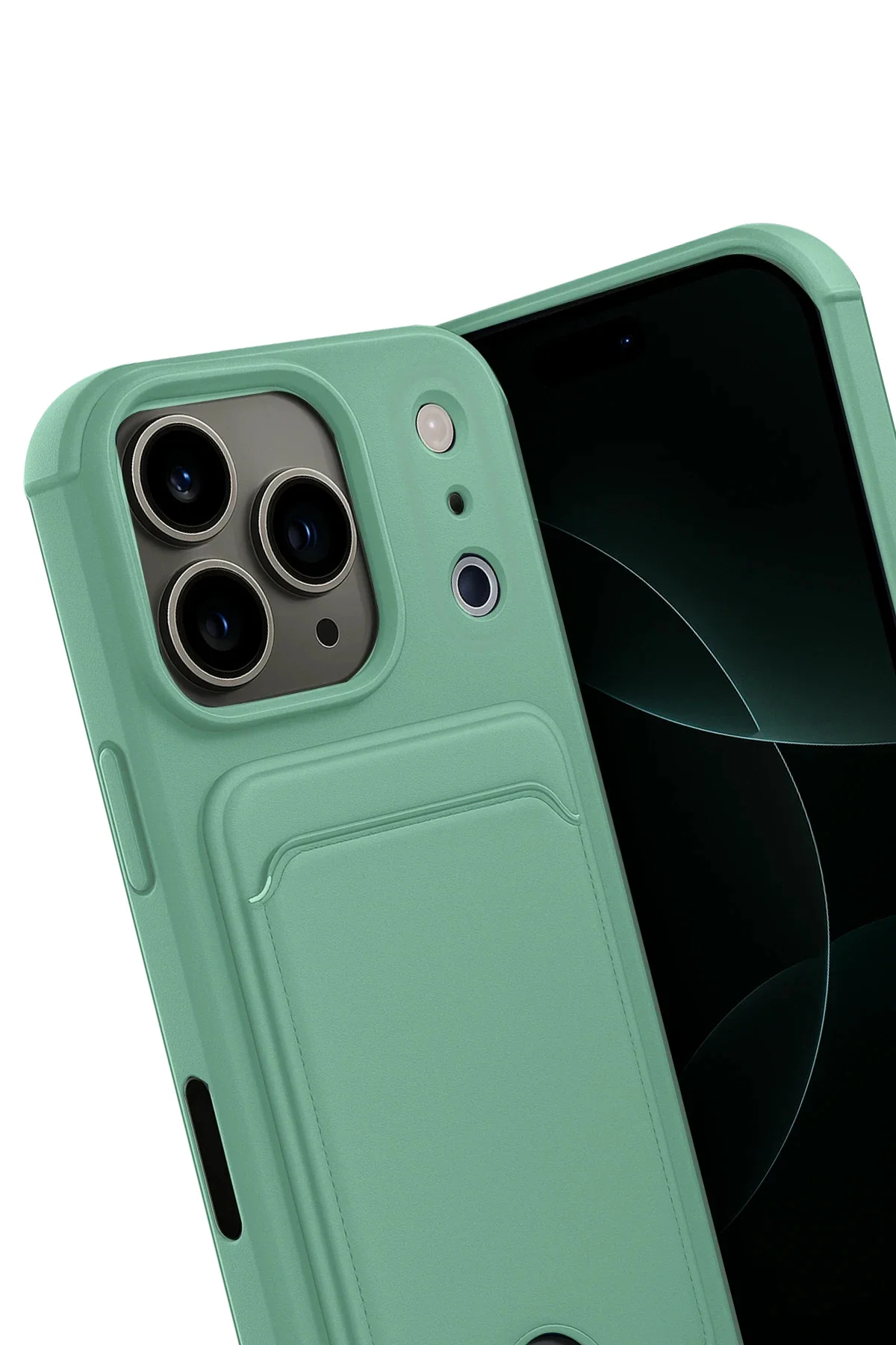 Newface Apple İphone 17 Pro Max Kelvin Kartvizitli Silikon - Açık