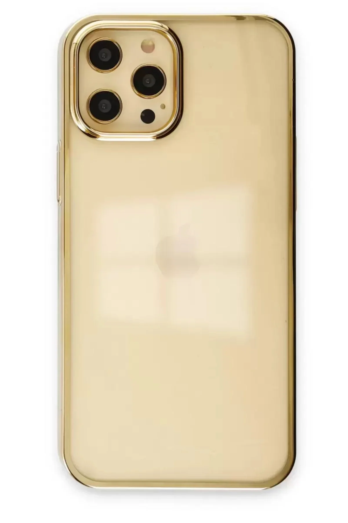 Newface Apple İphone 12 Pro Max Kılıf Element Silikon - Gold