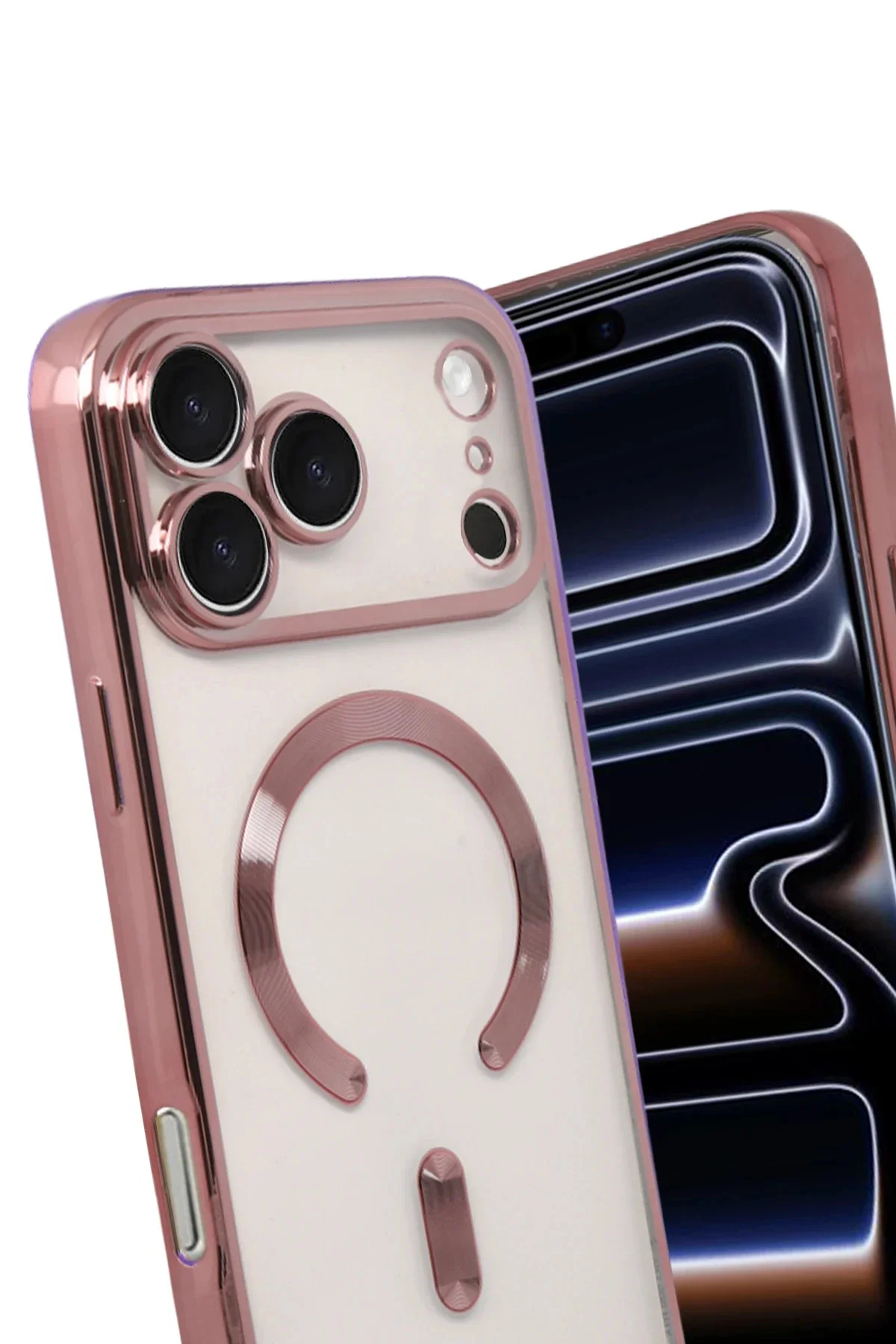 Newface Apple İphone 17 Pro Max Kross Magneticsafe Kapak - Rose