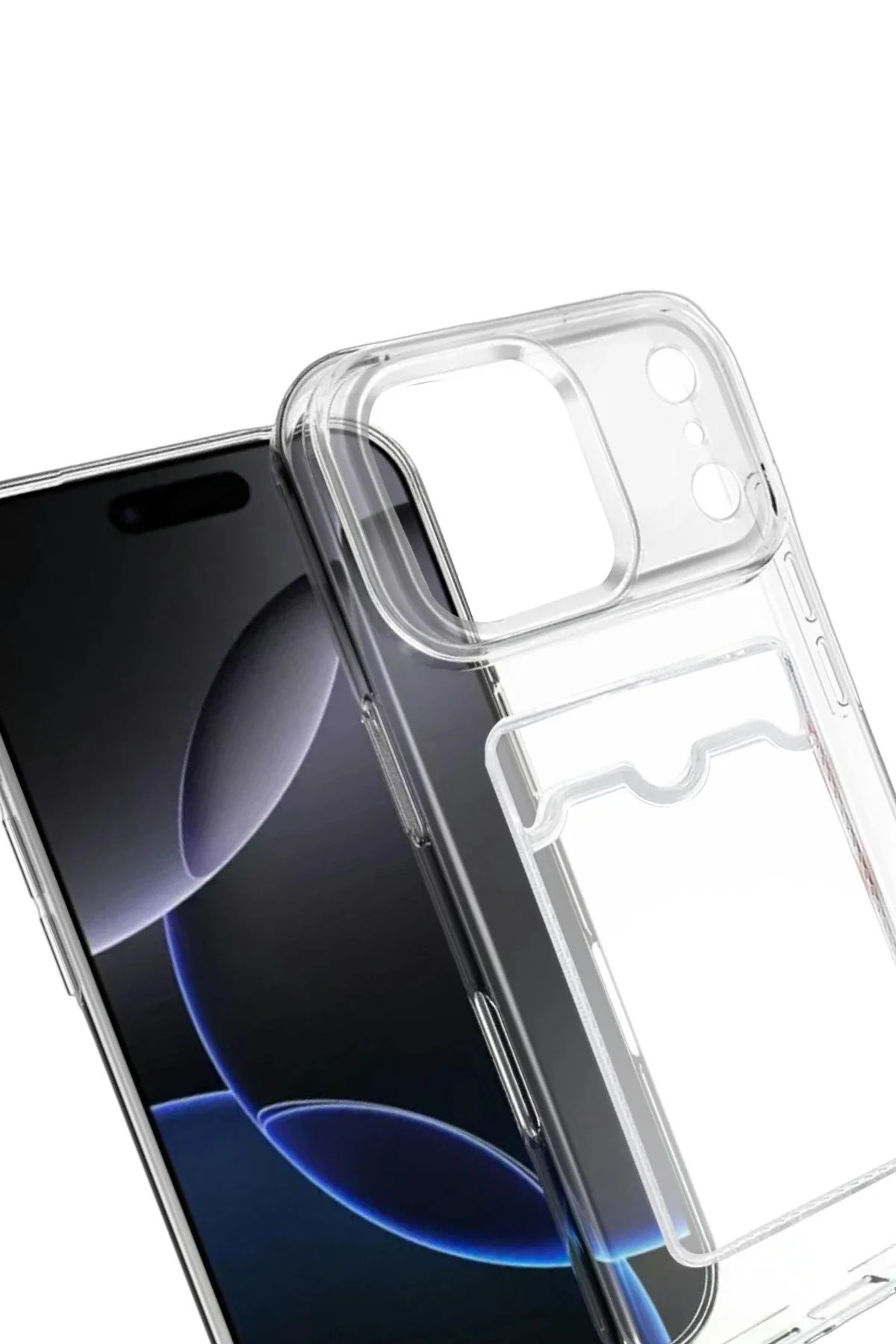 Newface Apple İphone 17 Pro Kart Şeffaf Silikon - Şeffaf