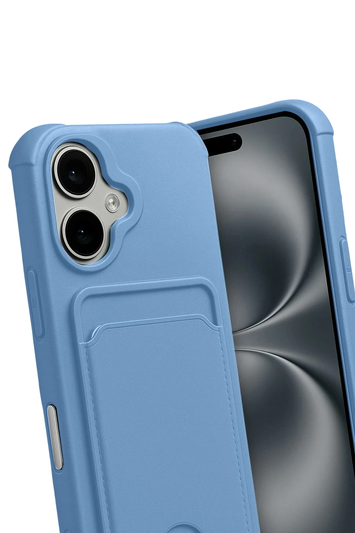 Newface Apple İphone 17 Kelvin Kartvizitli Silikon - Mavi