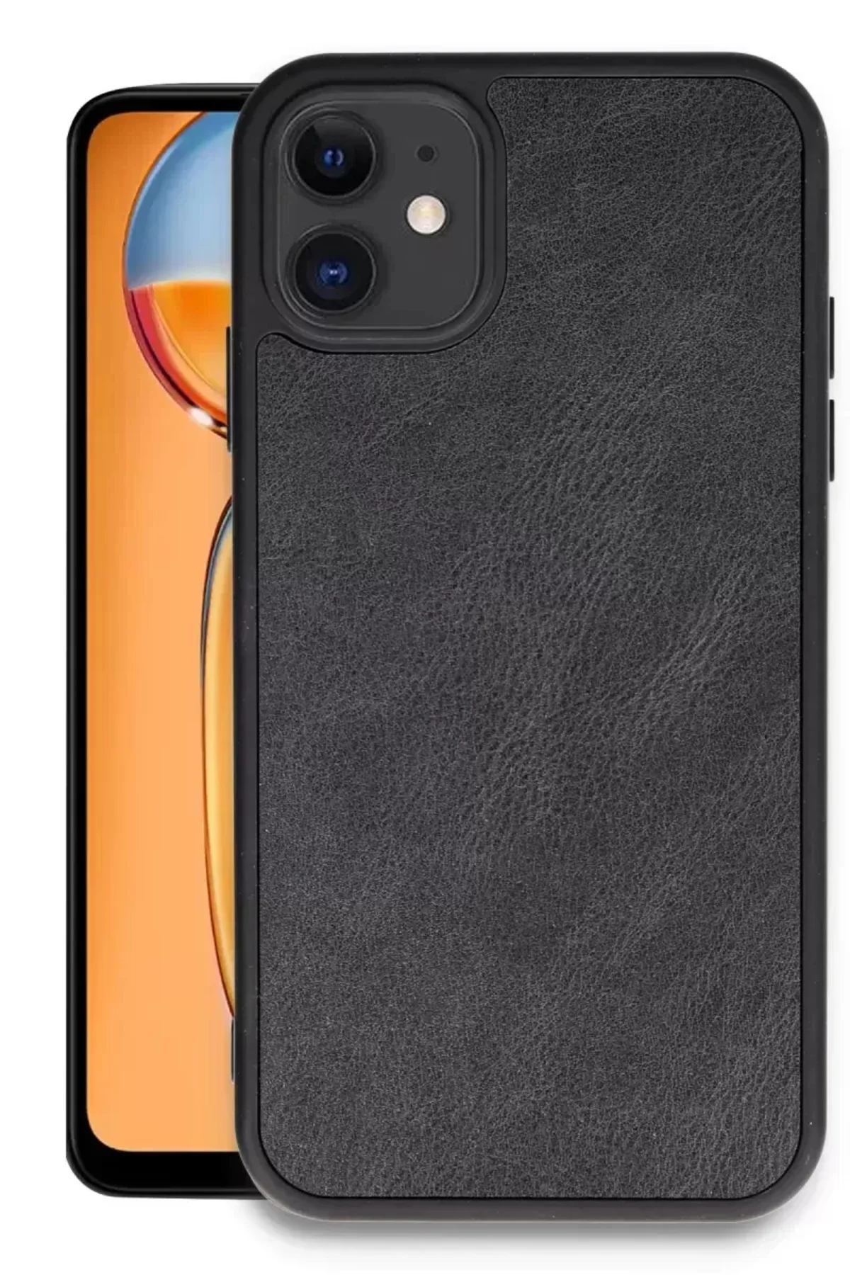 Newface Apple İphone 11 Kılıf Aras Deri Kapak - Siyah