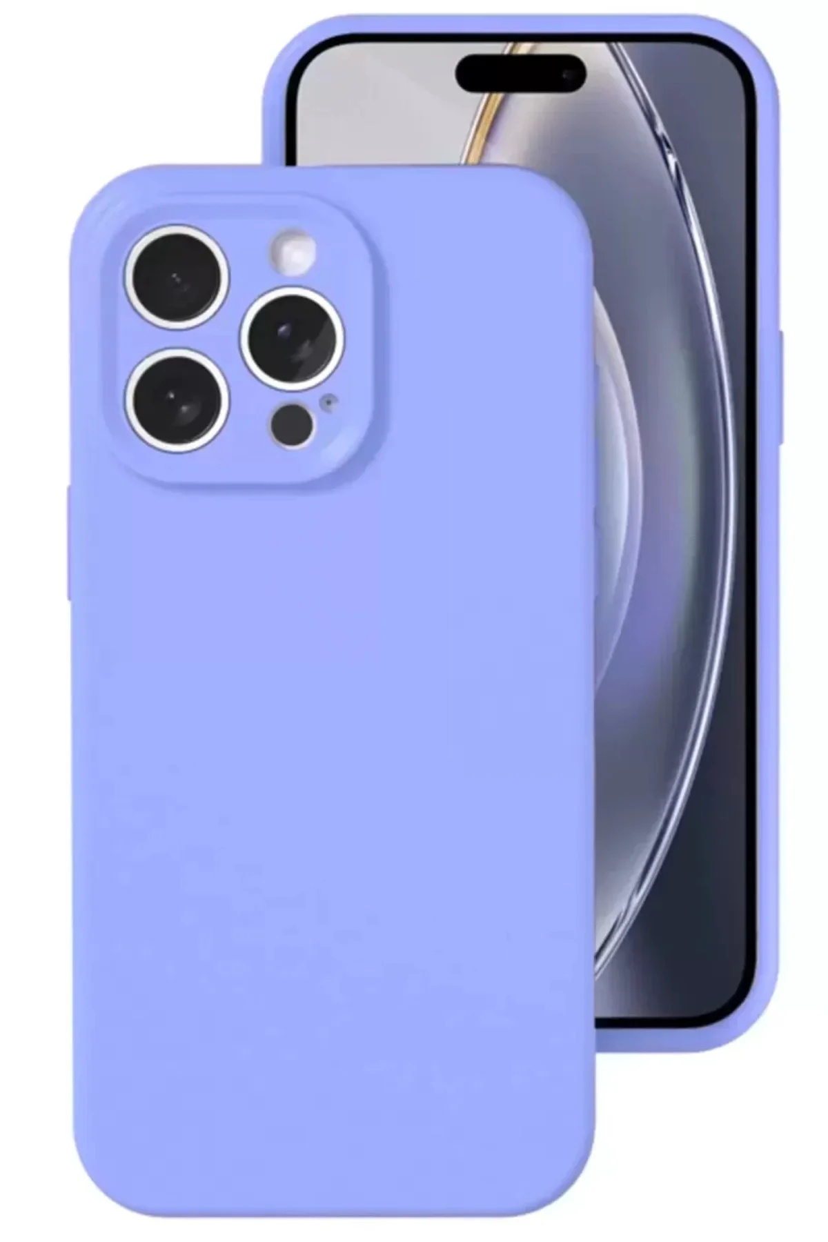 Newface Apple İphone 16 Pro Kılıf Nano İçi Kadife Silikon - Lila