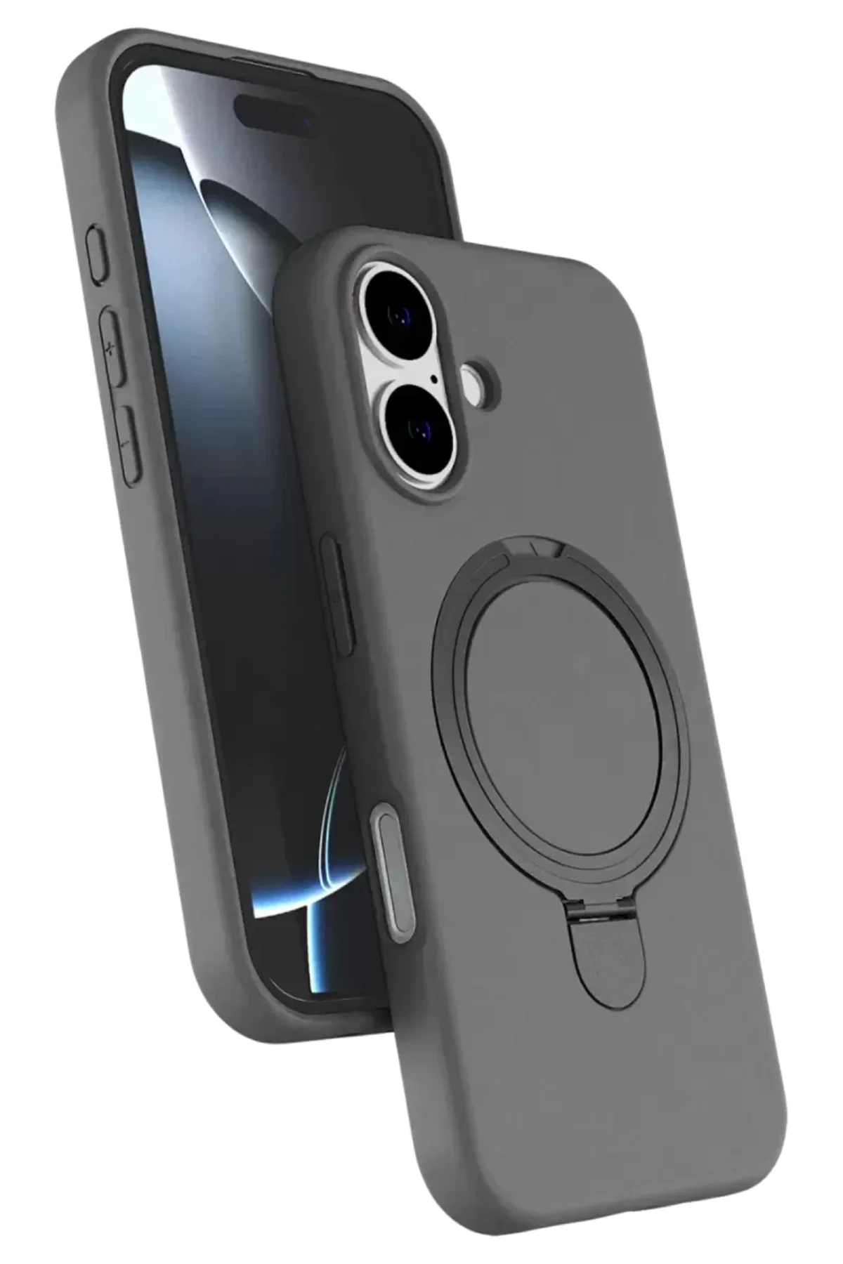 Newface Apple İphone 17 Regal Magsafe Standlı Kapak - Titan Gri