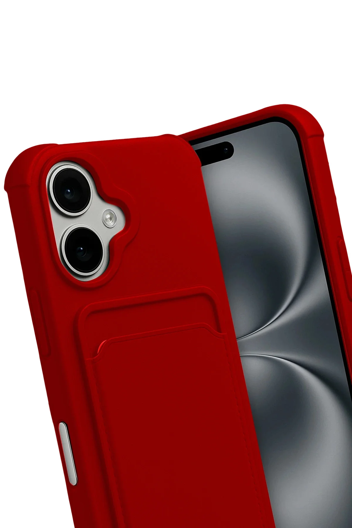 Newface Apple İphone 17 Kelvin Kartvizitli Silikon - Kırmızı