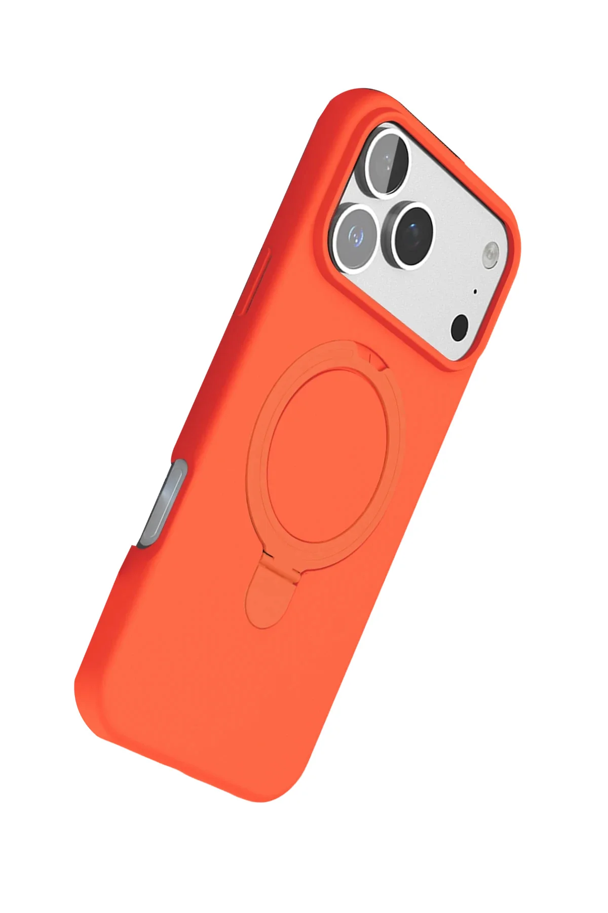 Newface Apple İphone 17 Pro Regal Magsafe Standlı Kapak - Turuncu