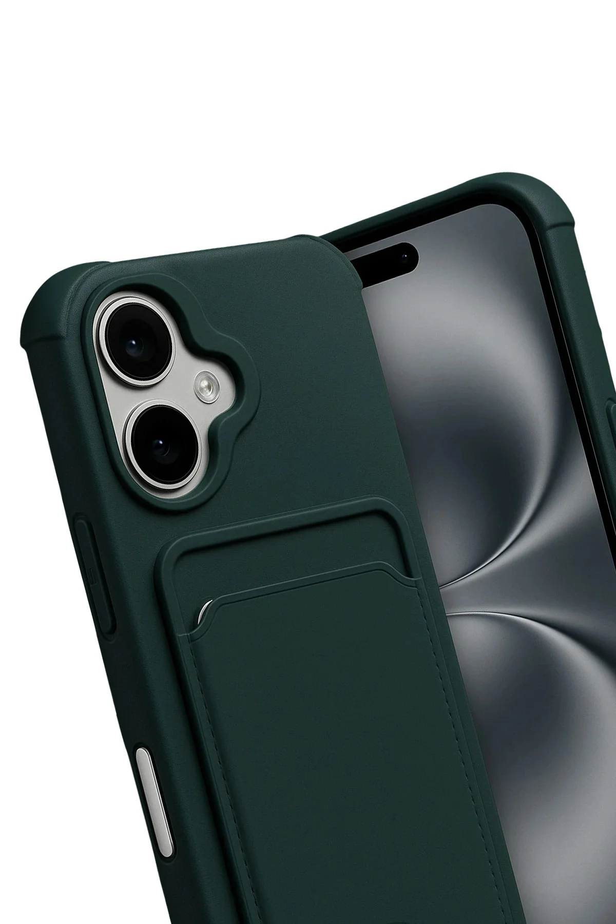 Newface Apple İphone 17 Kelvin Kartvizitli Silikon - Koyu Yeşil