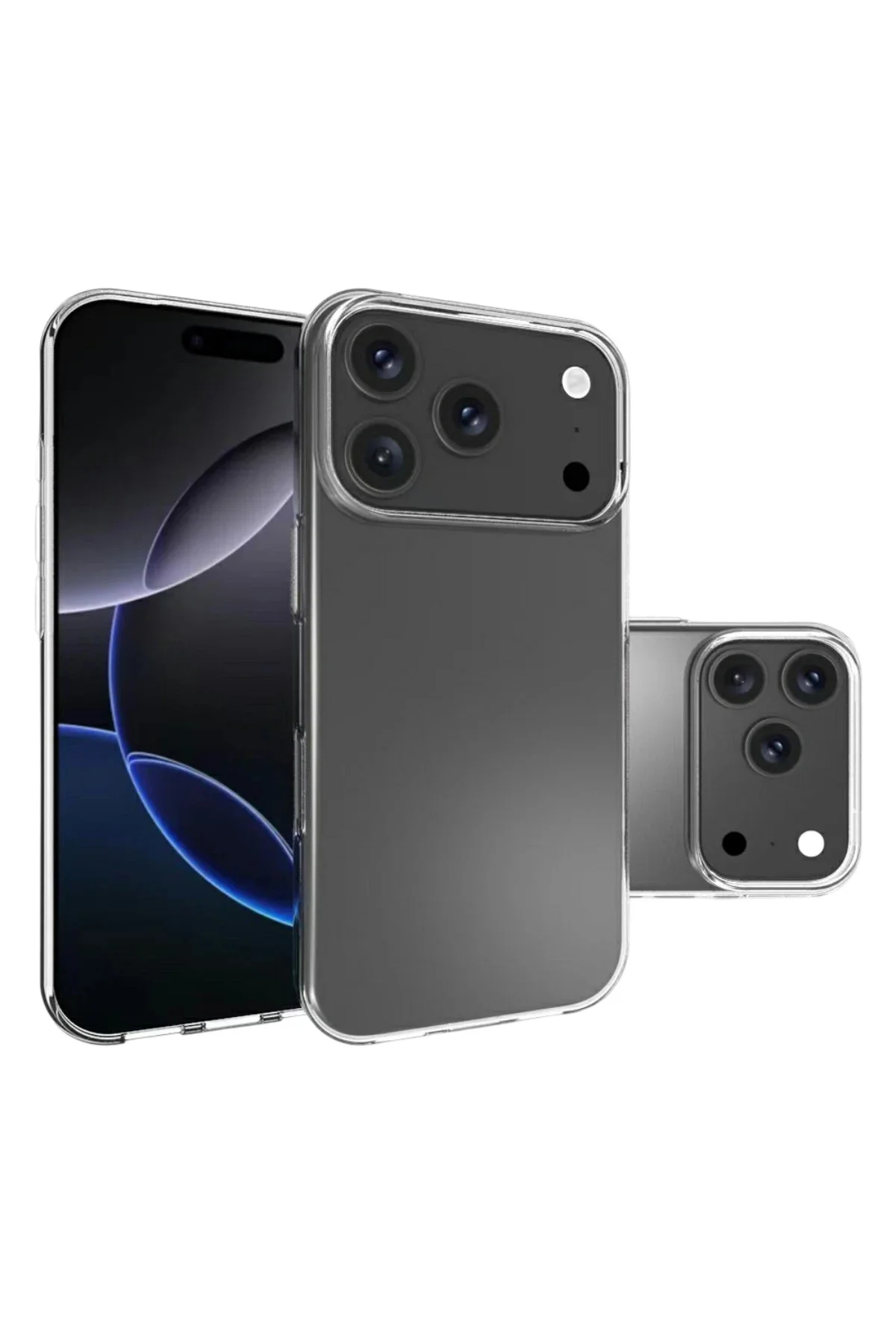 Newface Apple İphone 17 Pro Lüx Şeffaf Silikon - Şeffaf