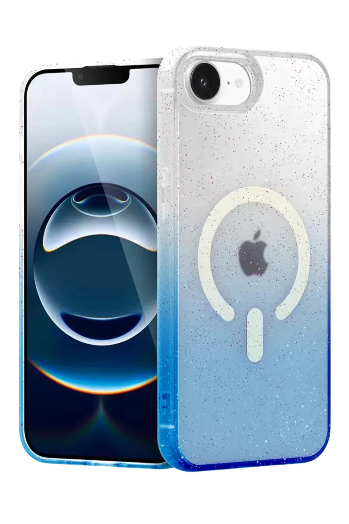 Newface Apple İphone 16e Pummel Shiny Magsafe Kapak - Mavi