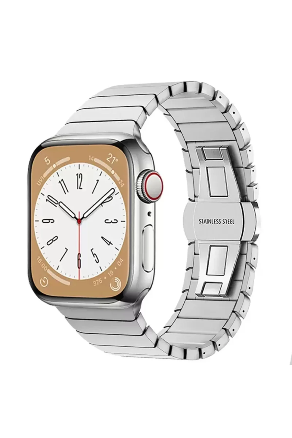 Newface Apple Watch 38mm Kr413 Fine Steel Kordon - Gümüş