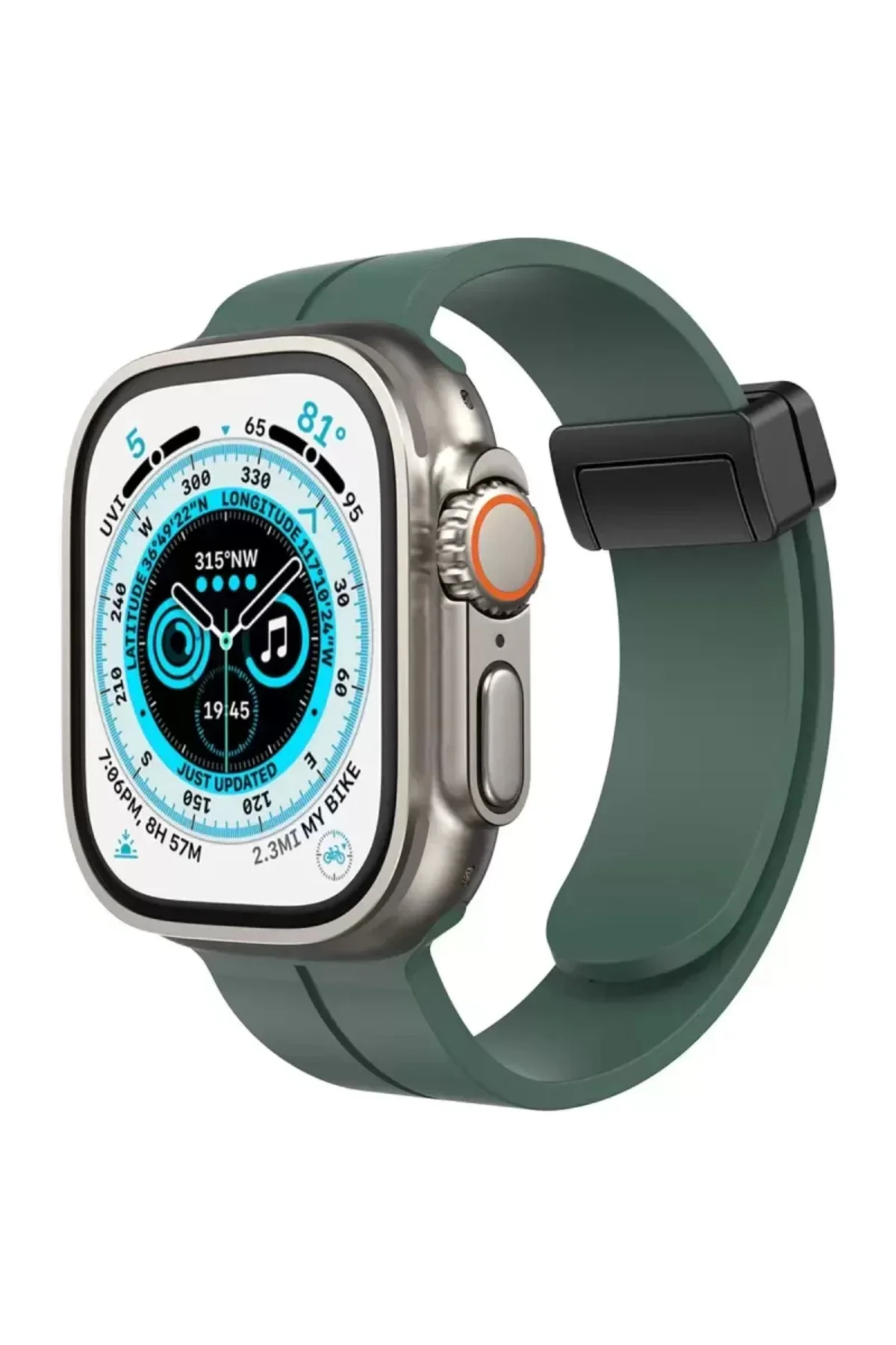 Newface Apple Watch 38mm Kr412 Elegance Stylısh Kordon - Koyu Yeşil