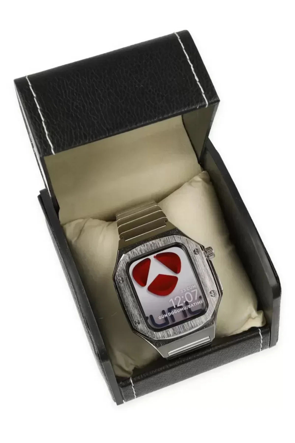 Newface Apple Watch 45mm Kr409 Metal Kordon - Gümüş