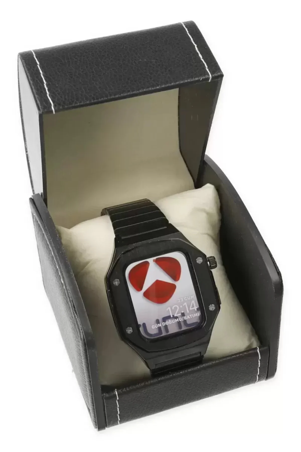 Newface Apple Watch 45mm Kr409 Metal Kordon - Siyah