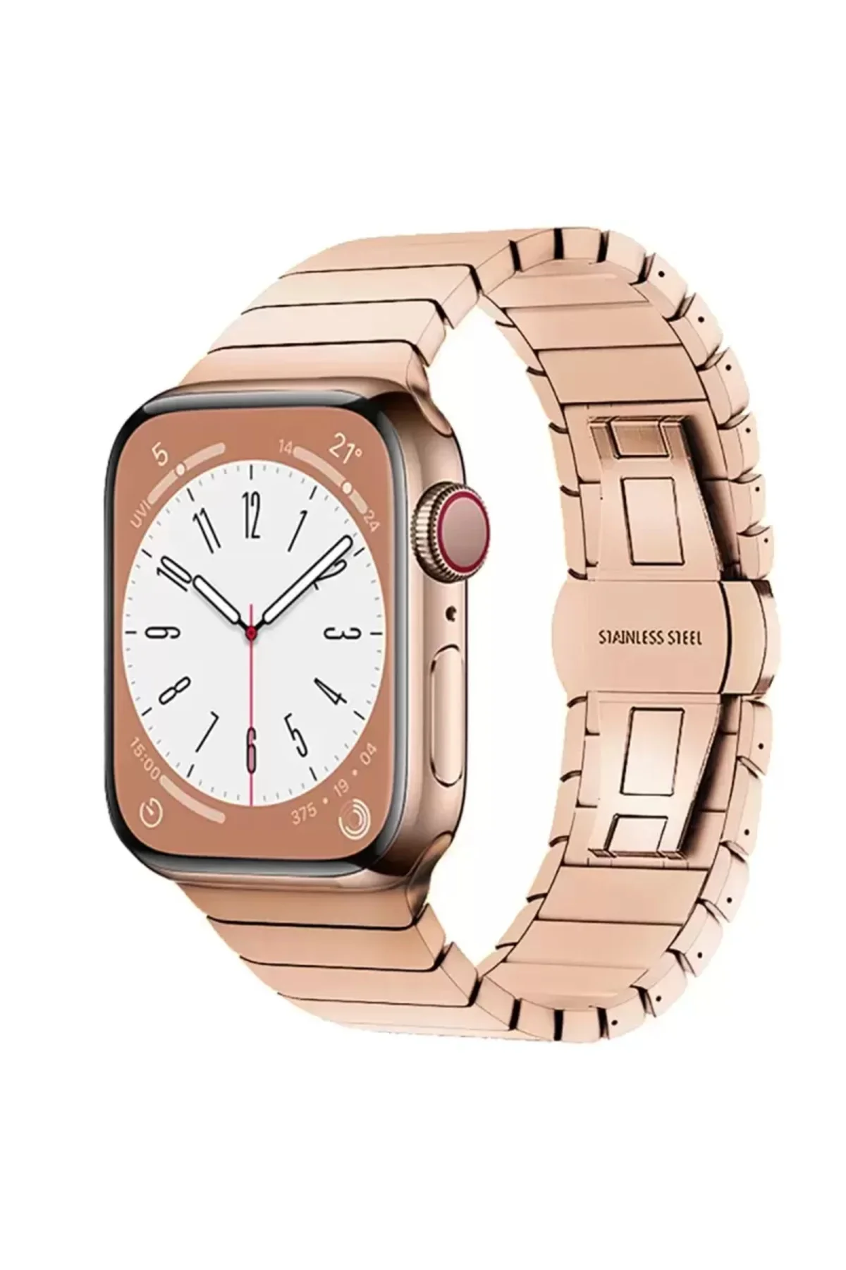 Newface Apple Watch 38mm Kr413 Fine Steel Kordon - Rose