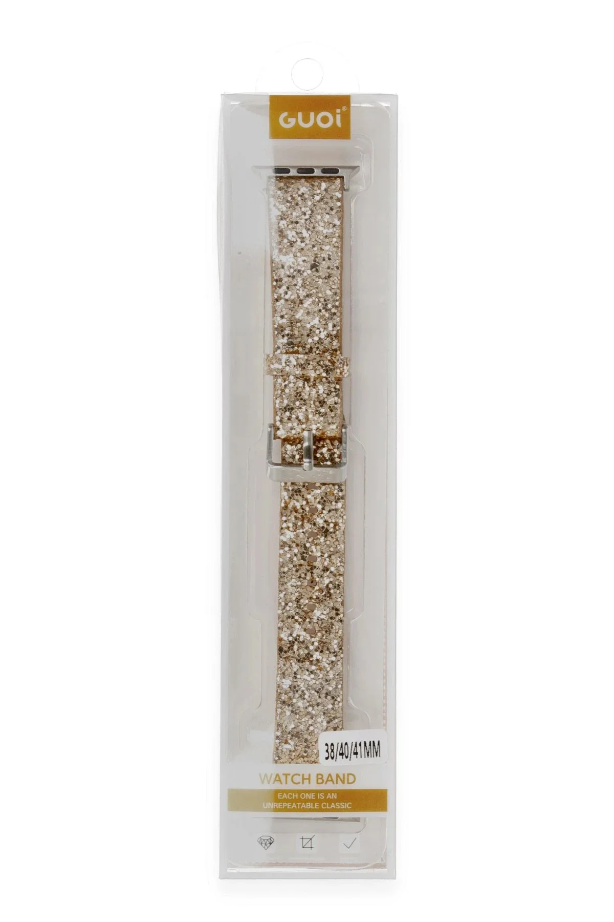 Newface Apple Watch 38mm Starry Taşlı Kordon - Gold