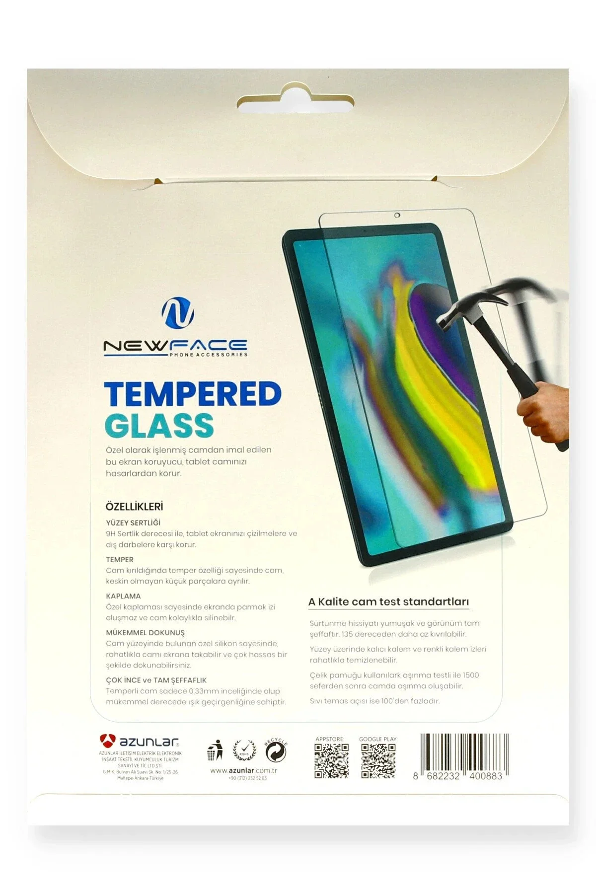 Newface Galaxy T510 Tab A 10.1 Tablet Cam Ekran Koruyucu