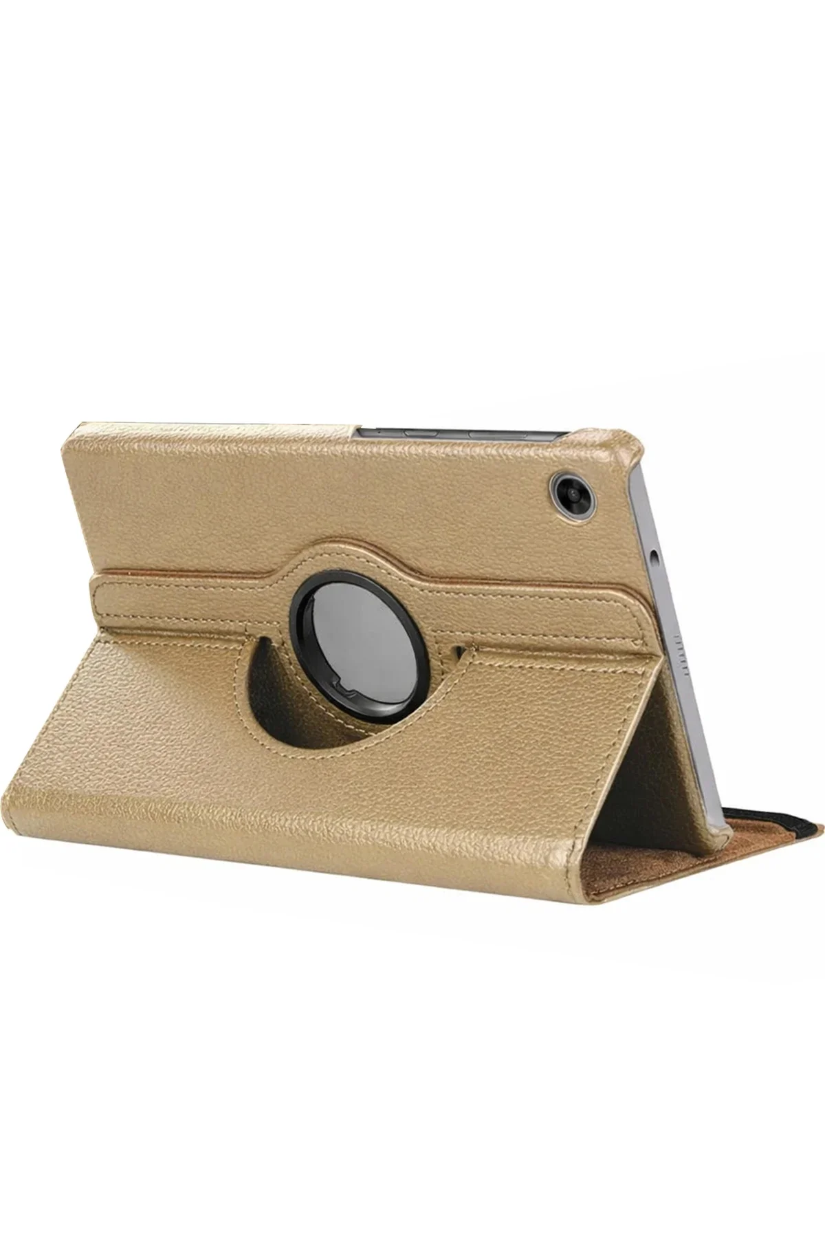 Newface Galaxy Tab A11 360 Tablet Deri Kılıf - Gold