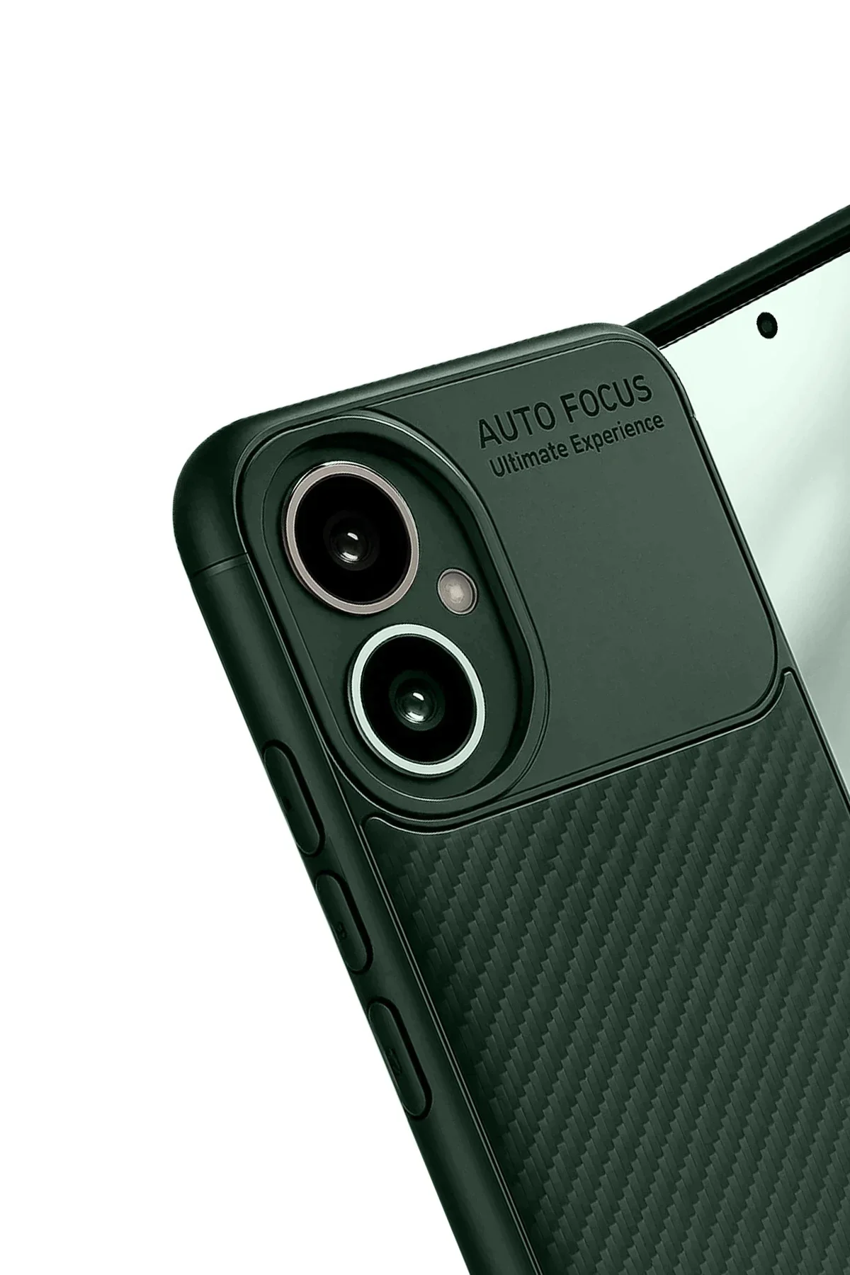 Newface Honor 400 Kılıf Auto Focus Karbon Kapak - Koyu Yeşil