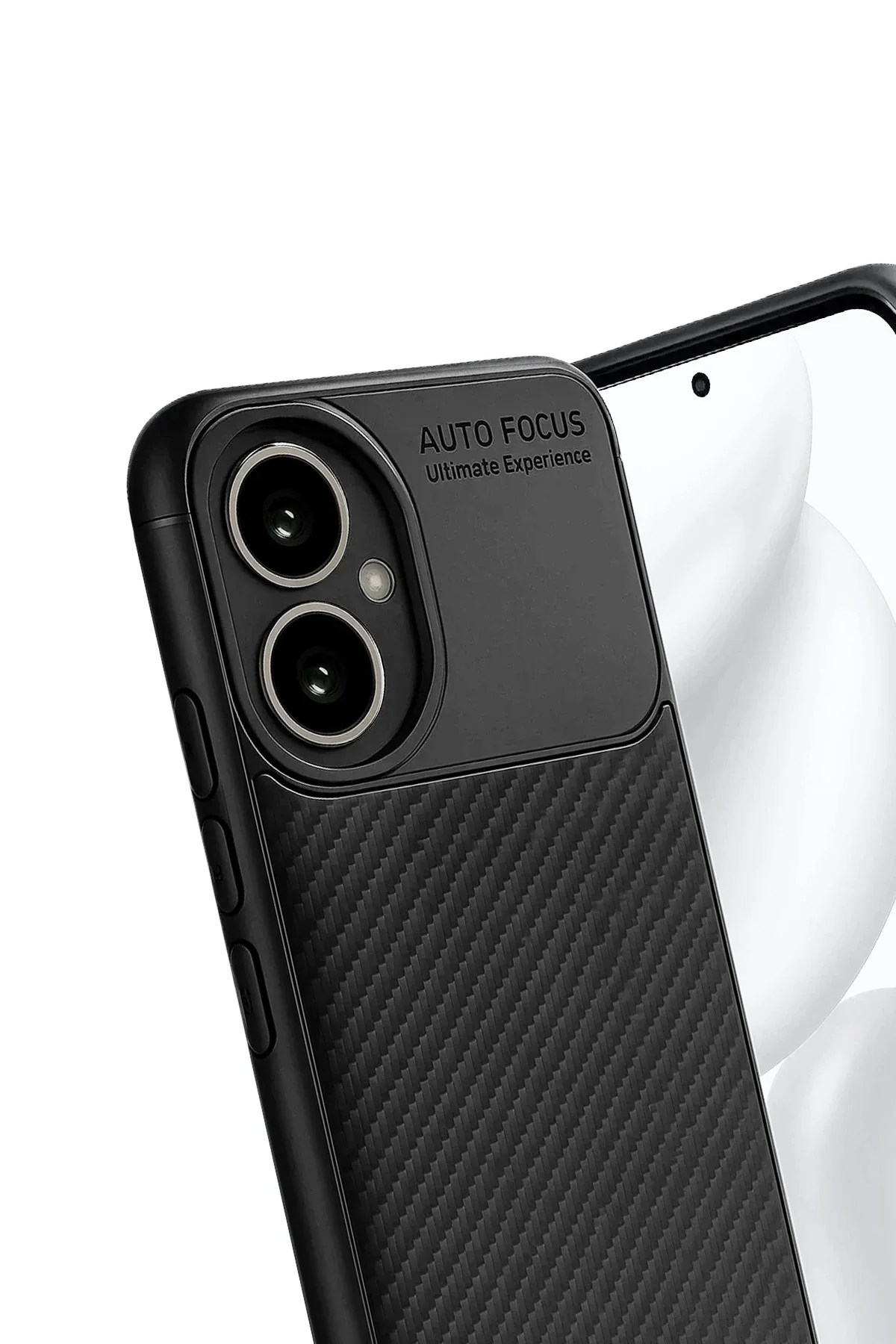 Newface Honor 400 Kılıf Auto Focus Karbon Kapak - Siyah