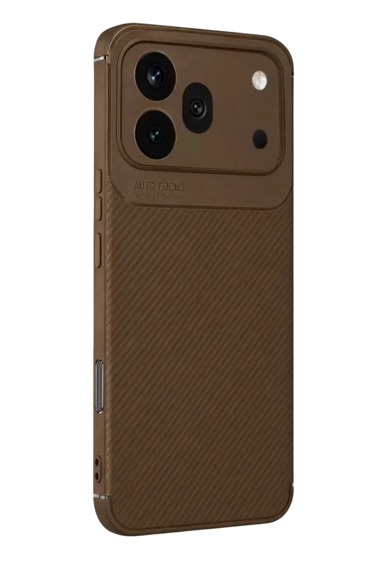 Newface Huawei Honor 600 Pro Auto Focus Karbon Kapak - Kahverengi