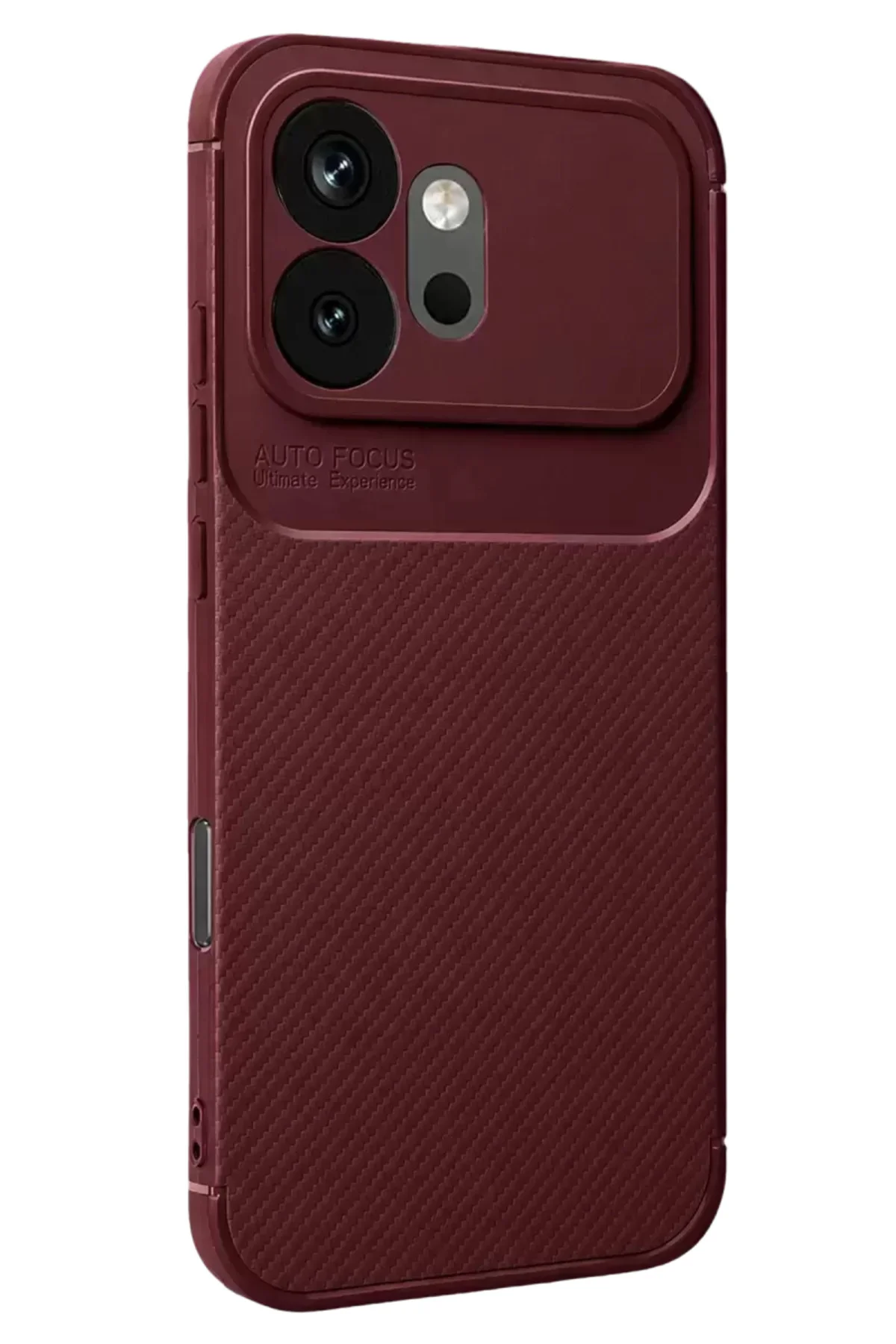 Newface Huawei Honor 600 Auto Focus Karbon Kapak - Bordo