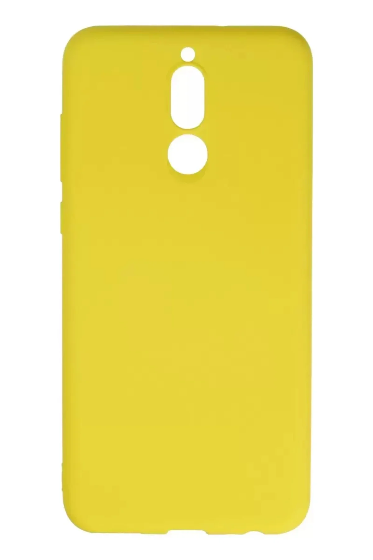 Newface Huawei Mate 10 Lite Kılıf Nano İçi Kadife Silikon - Sarı