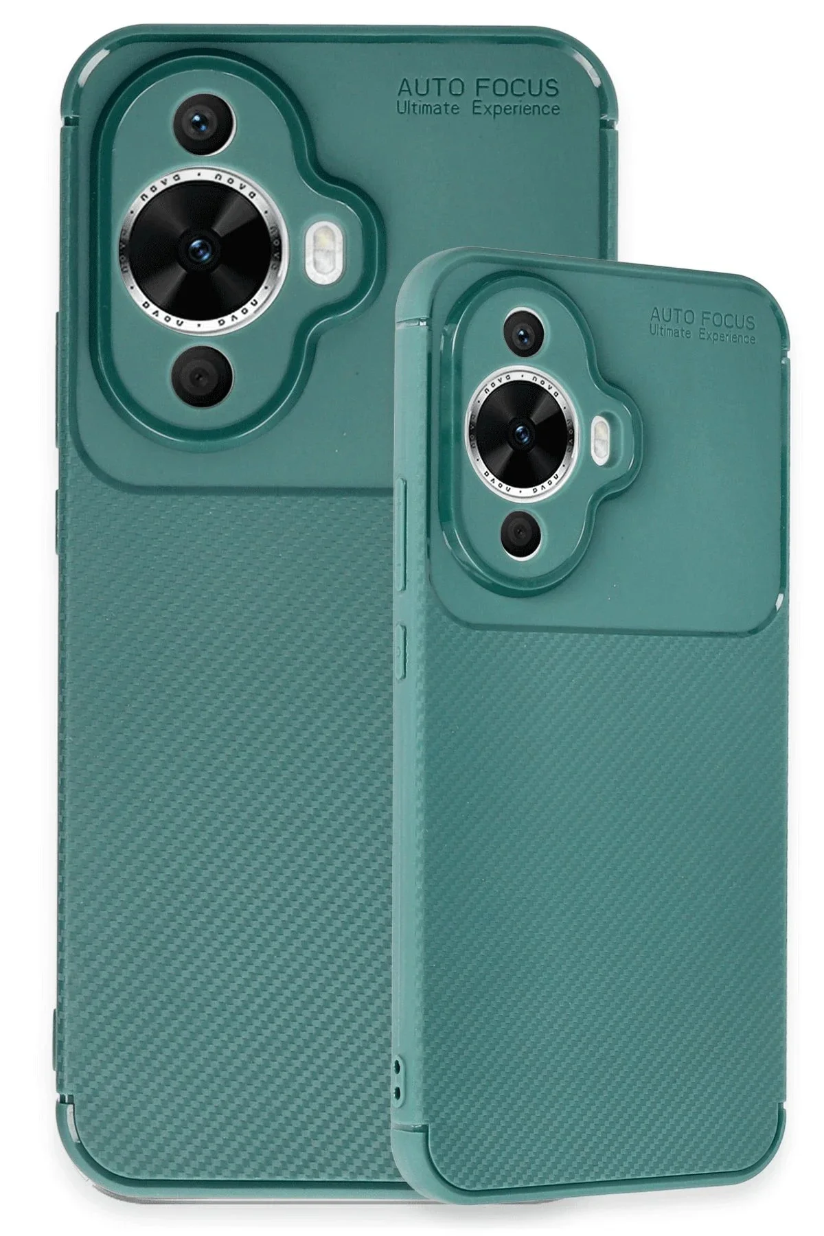 Newface Huawei Nova 12s Kılıf Auto Focus Karbon Kapak - Koyu Yeşi