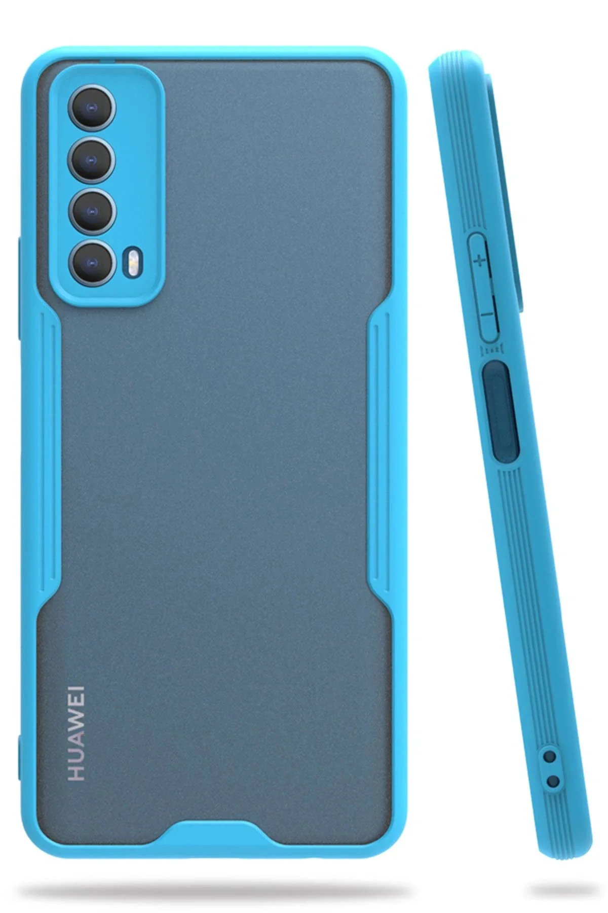 Newface Huawei P Smart 2021 Kılıf Platin Silikon - Mavi