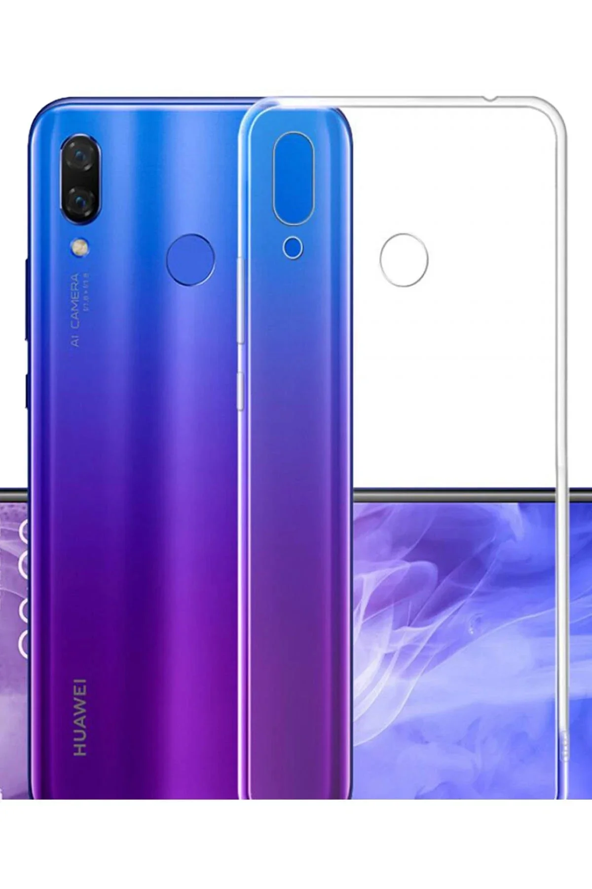Newface Huawei P20 Lite Kılıf Lüx Şeffaf Silikon