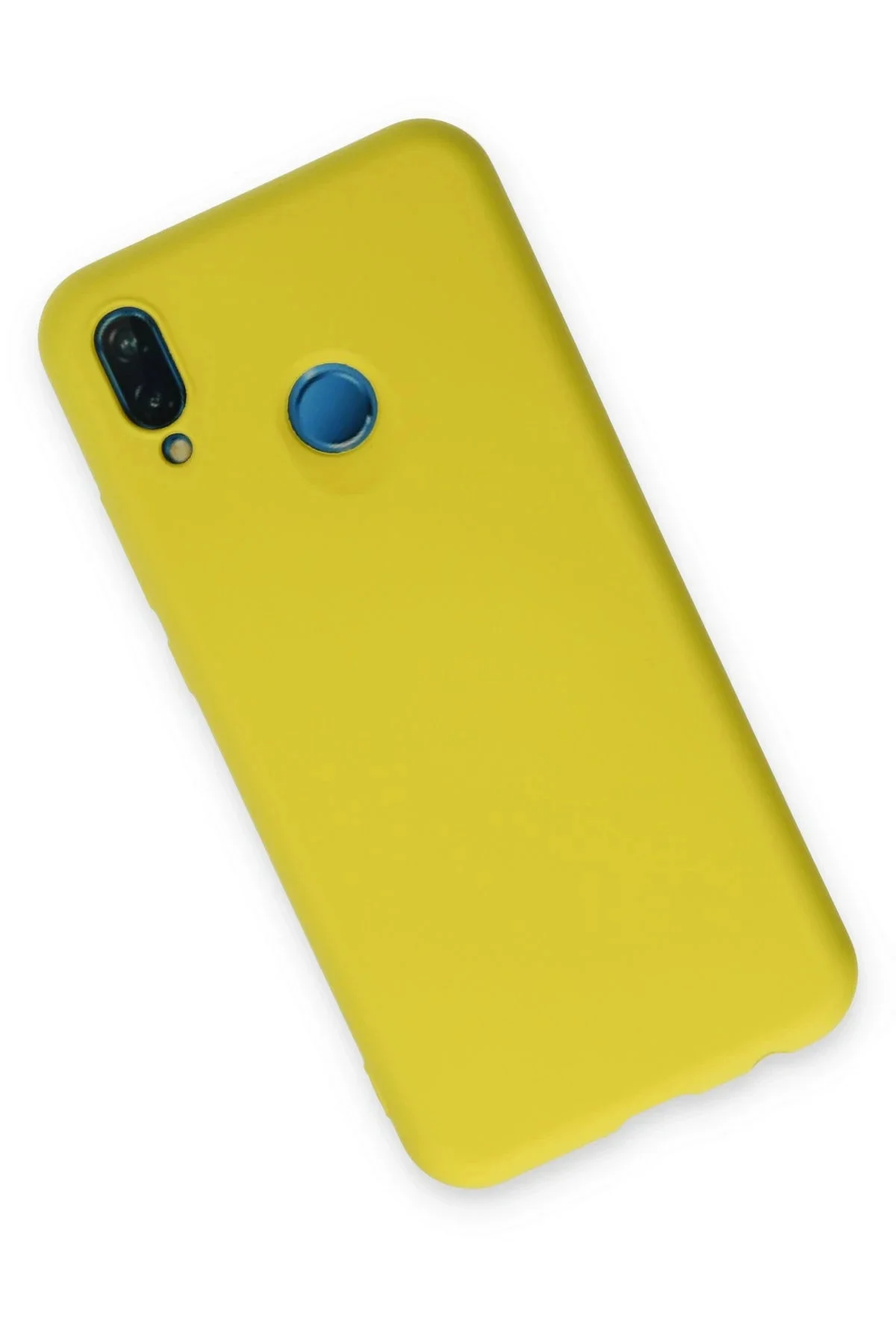 Newface Huawei P20 Lite Kılıf Nano İçi Kadife Silikon - Sarı