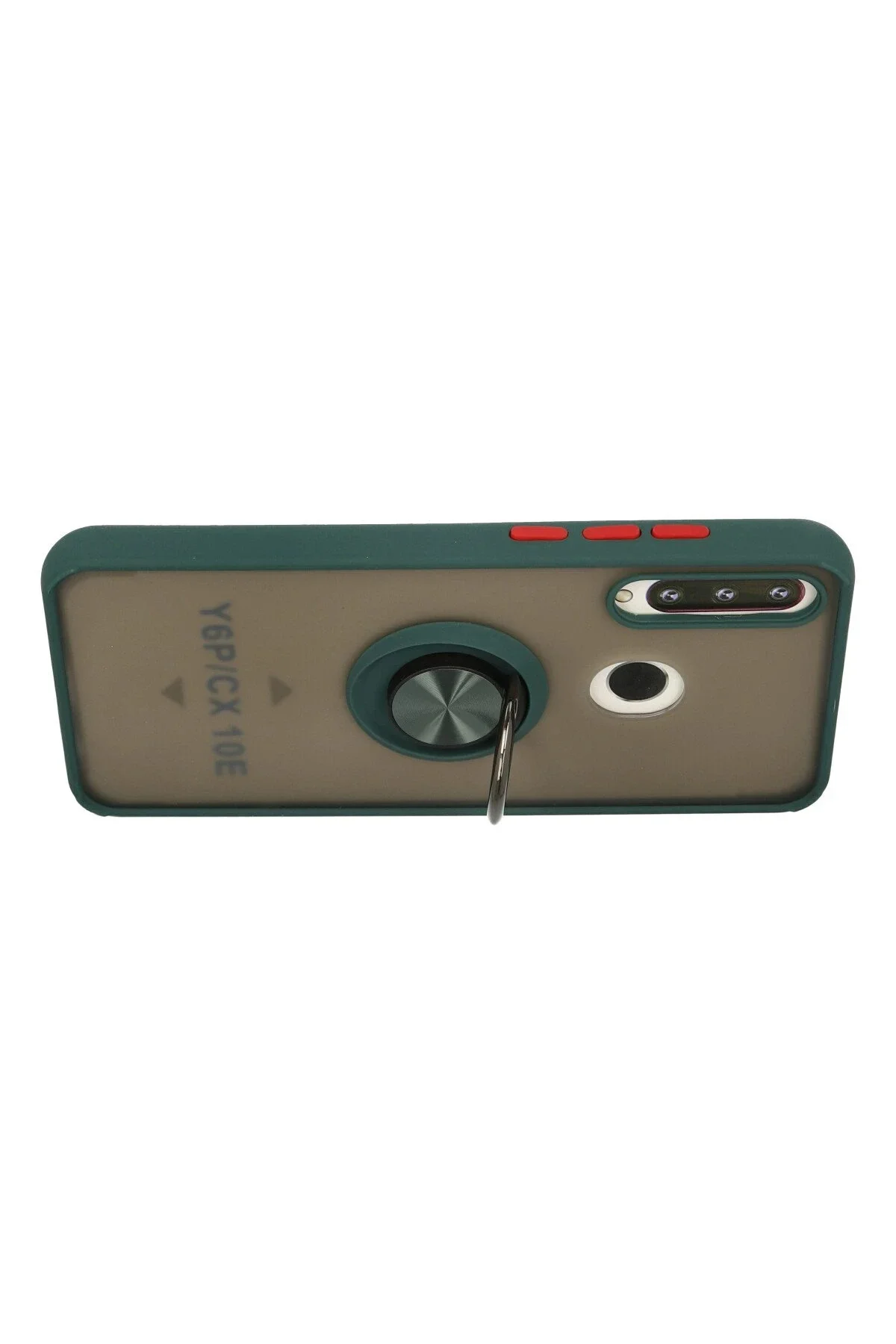 Newface Huawei Y6p Kılıf Montreal Yüzüklü Silikon Kapak - Yeşil