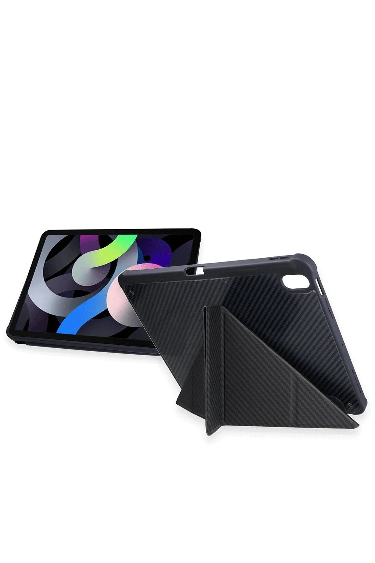 Newface İpad Pro 13 (2024) Kılıf Color Karbon Tablet Kılıfı - Siy