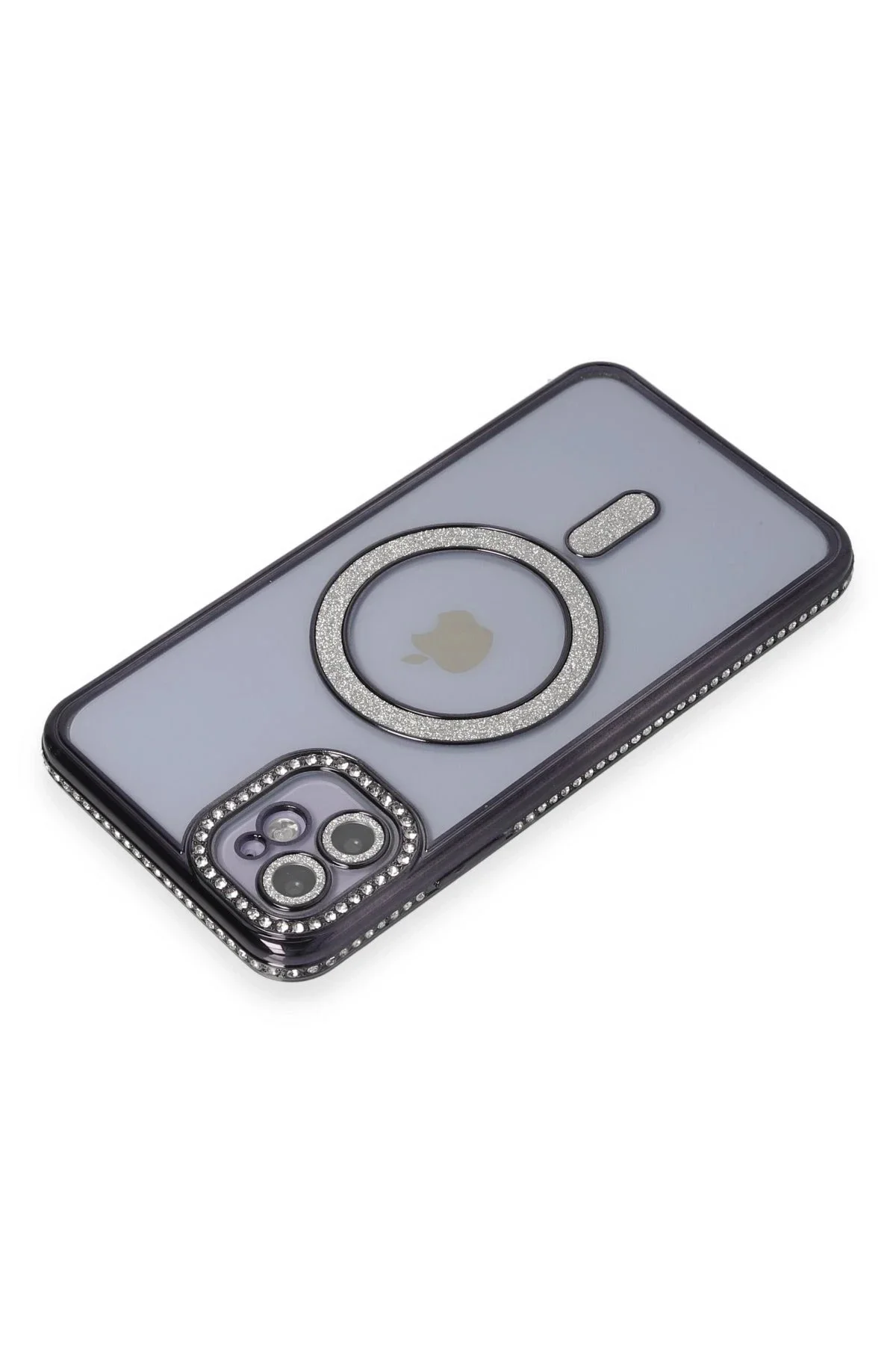 Newface İphone 11 Kılıf Joke Simli Magneticsafe Kılıf - Siyah