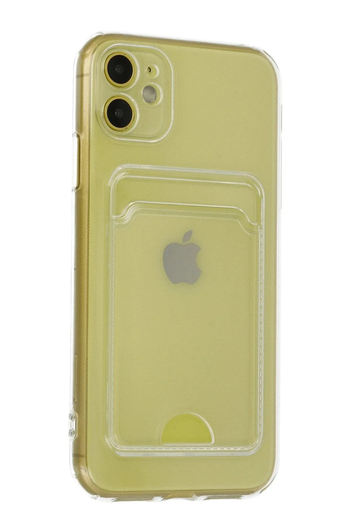 Newface İphone 11 Kılıf Kart Şeffaf Silikon - Şeffaf