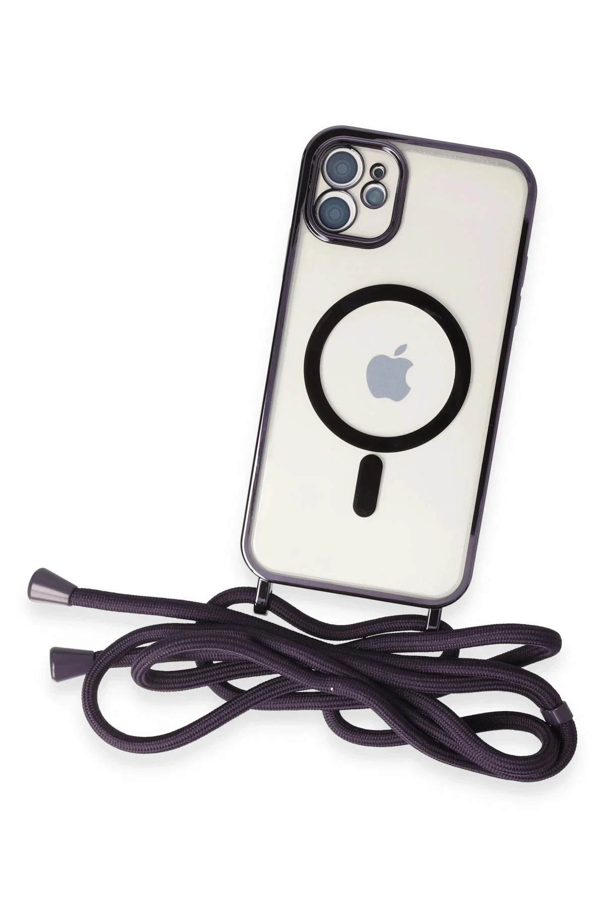 Newface İphone 11 Kılıf Divo Lazer Askılı Magsafe Kapak - Derin M