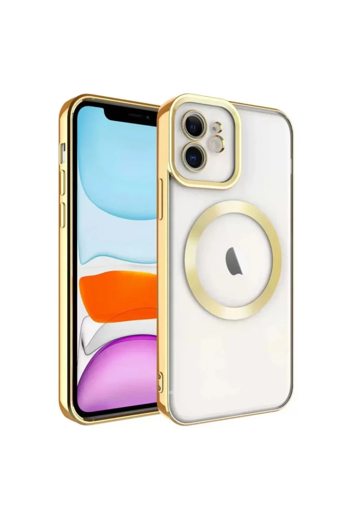 Newface İphone 11 Kılıf Kross Magneticsafe Kapak - Gold