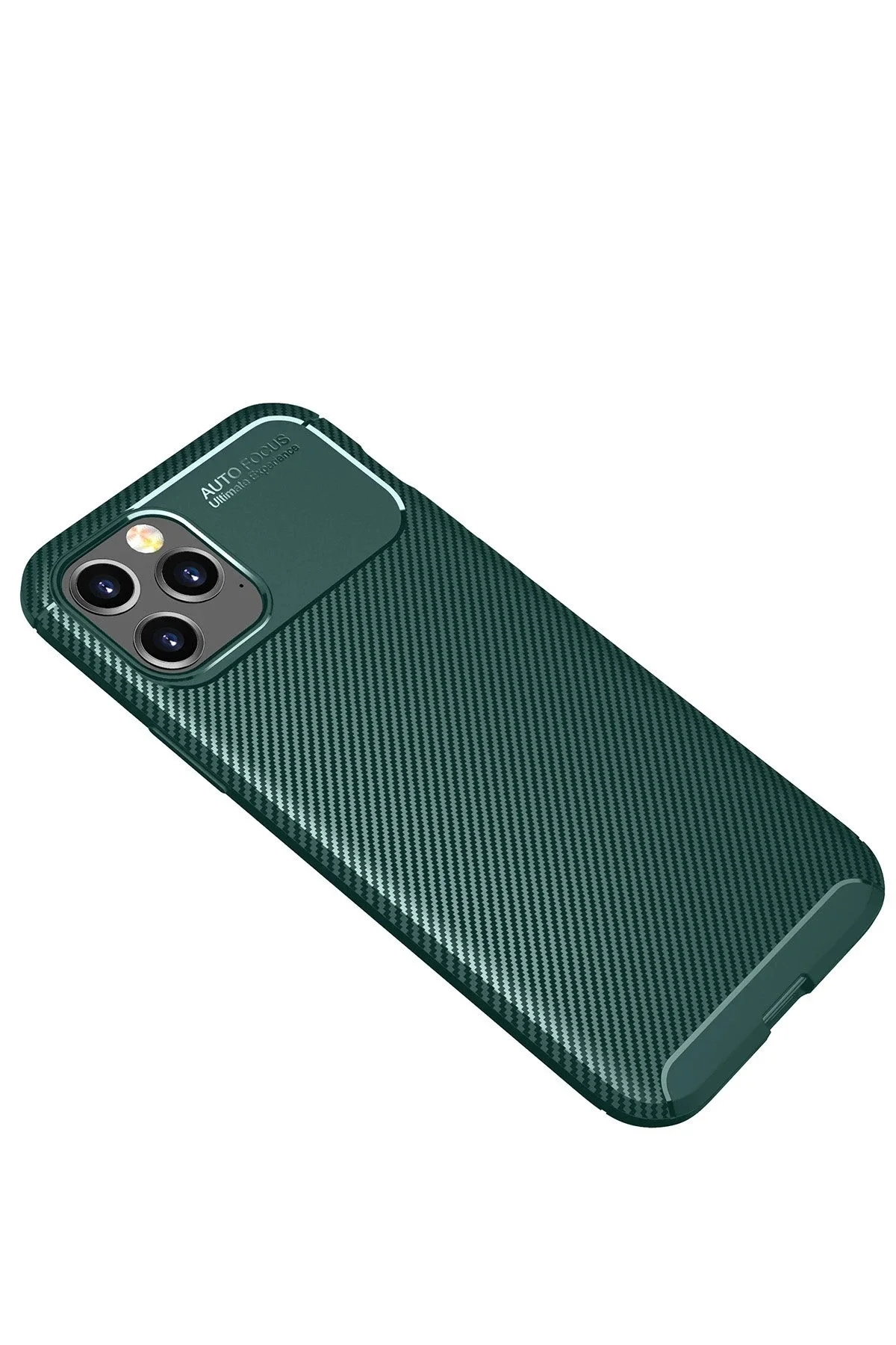 Newface İphone 11 Pro Kılıf Auto Focus Karbon Kapak - Yeşil