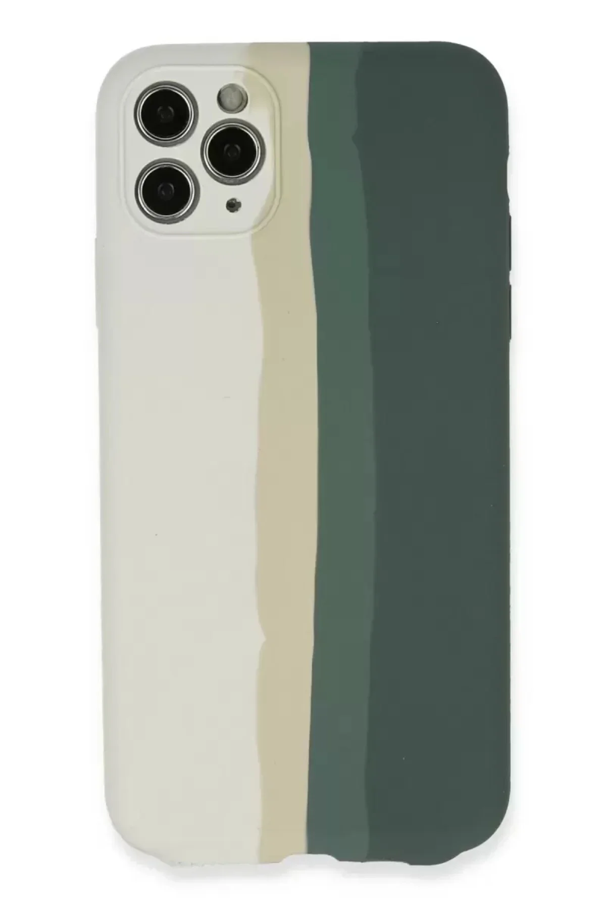 Newface İphone 11 Pro Kılıf Ebruli Lansman Silikon - Beyaz-gri