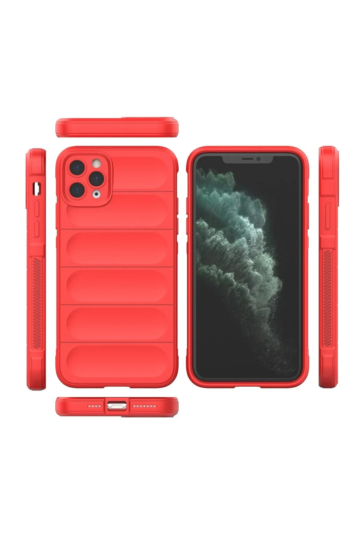 Newface İphone 11 Pro Kılıf Optimum Silikon - Kırmızı