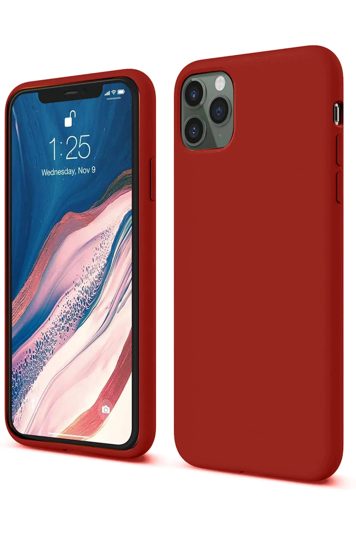 Newface İphone 11 Pro Kılıf First Silikon - Bordo