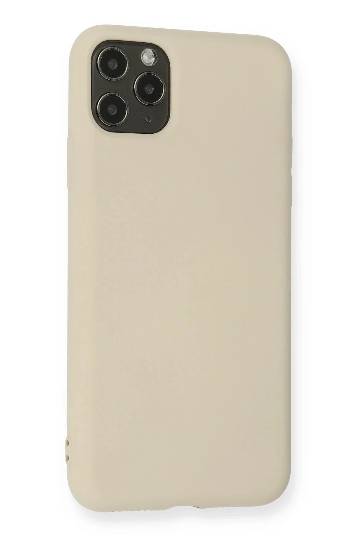 Newface İphone 11 Pro Max Kılıf Nano İçi Kadife Silikon - Bej
