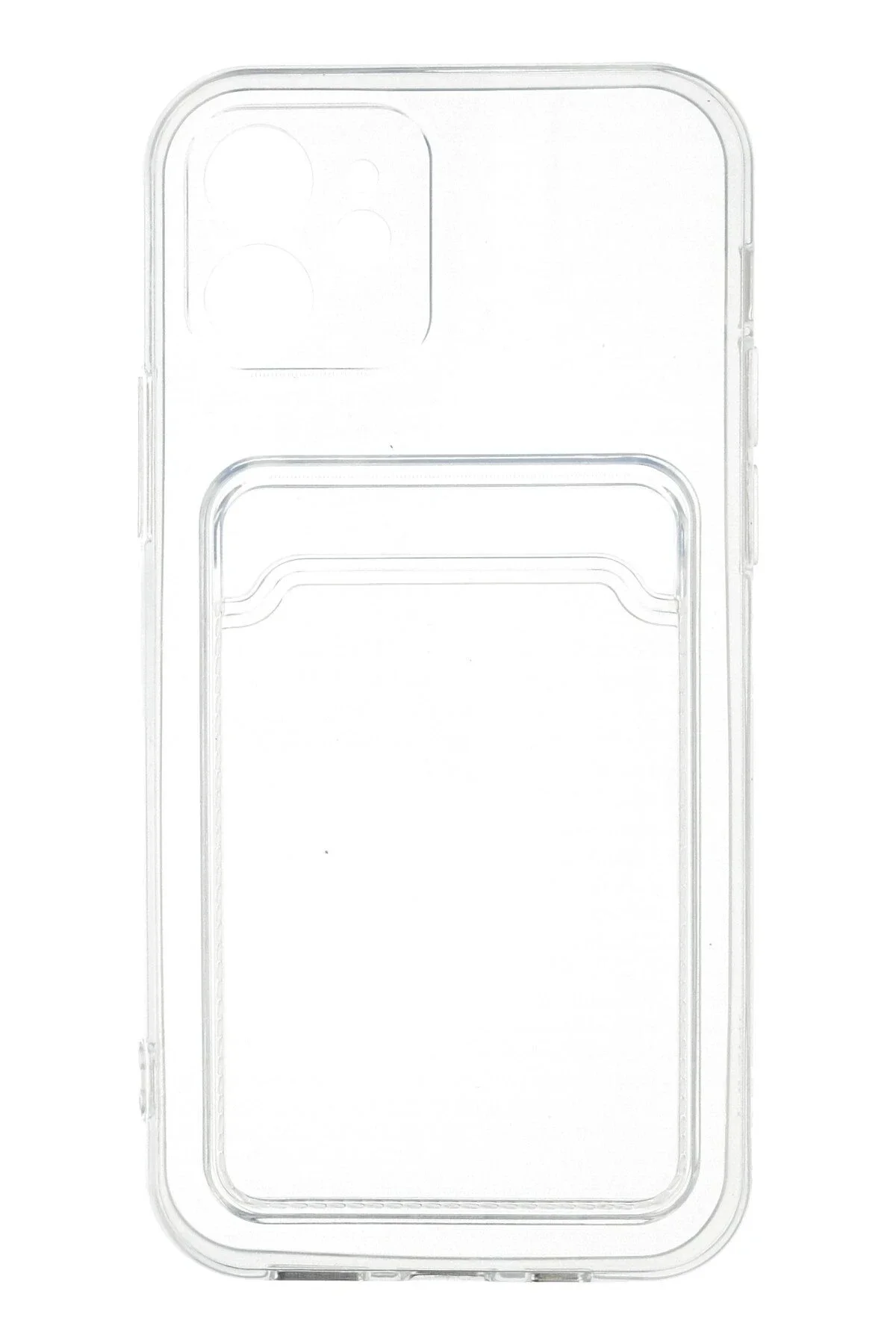 Newface İphone 12 Kılıf Kart Şeffaf Silikon - Şeffaf