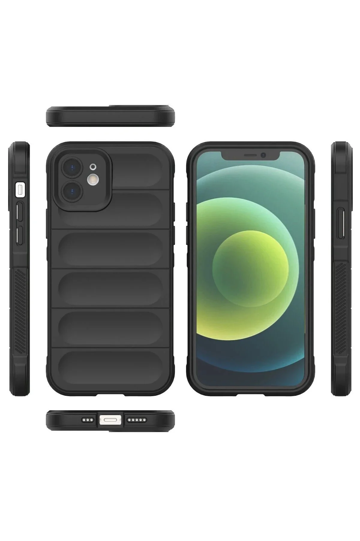 Newface İphone 12 Kılıf Optimum Silikon - Siyah