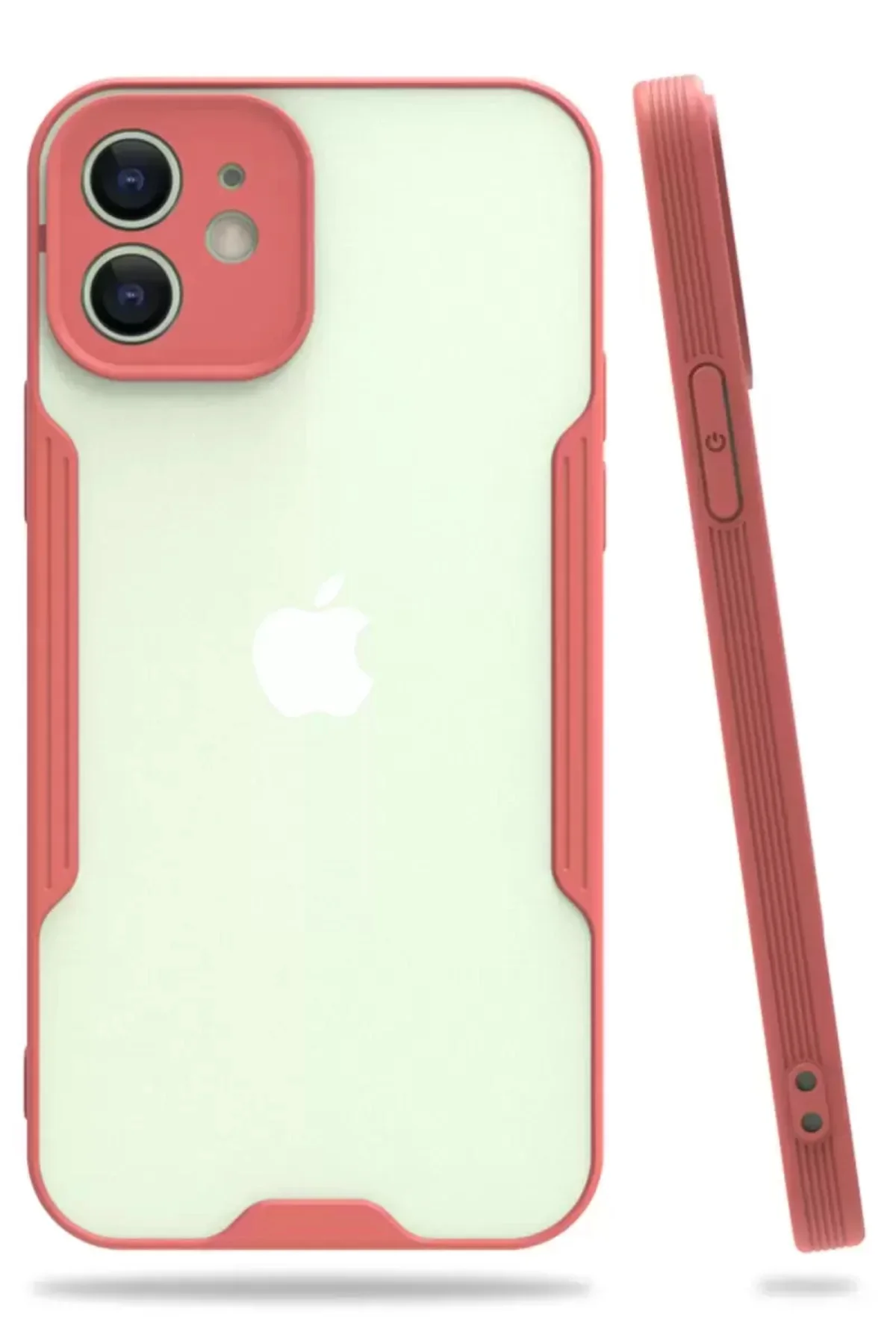 Newface İphone 12 Kılıf Platin Silikon - Pembe