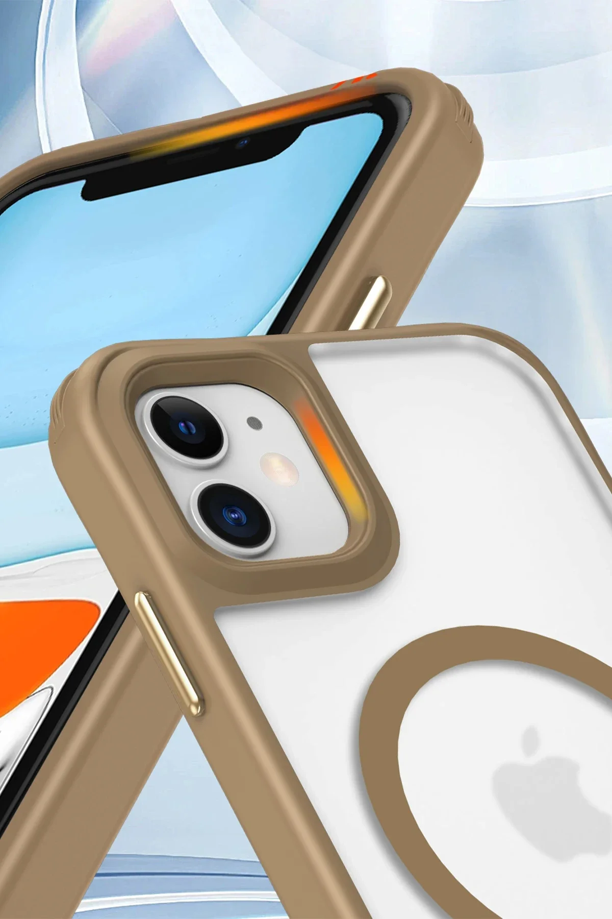 Newface İphone 12 Kılıf Enka Magsafe Silikon Kılıf - Desert