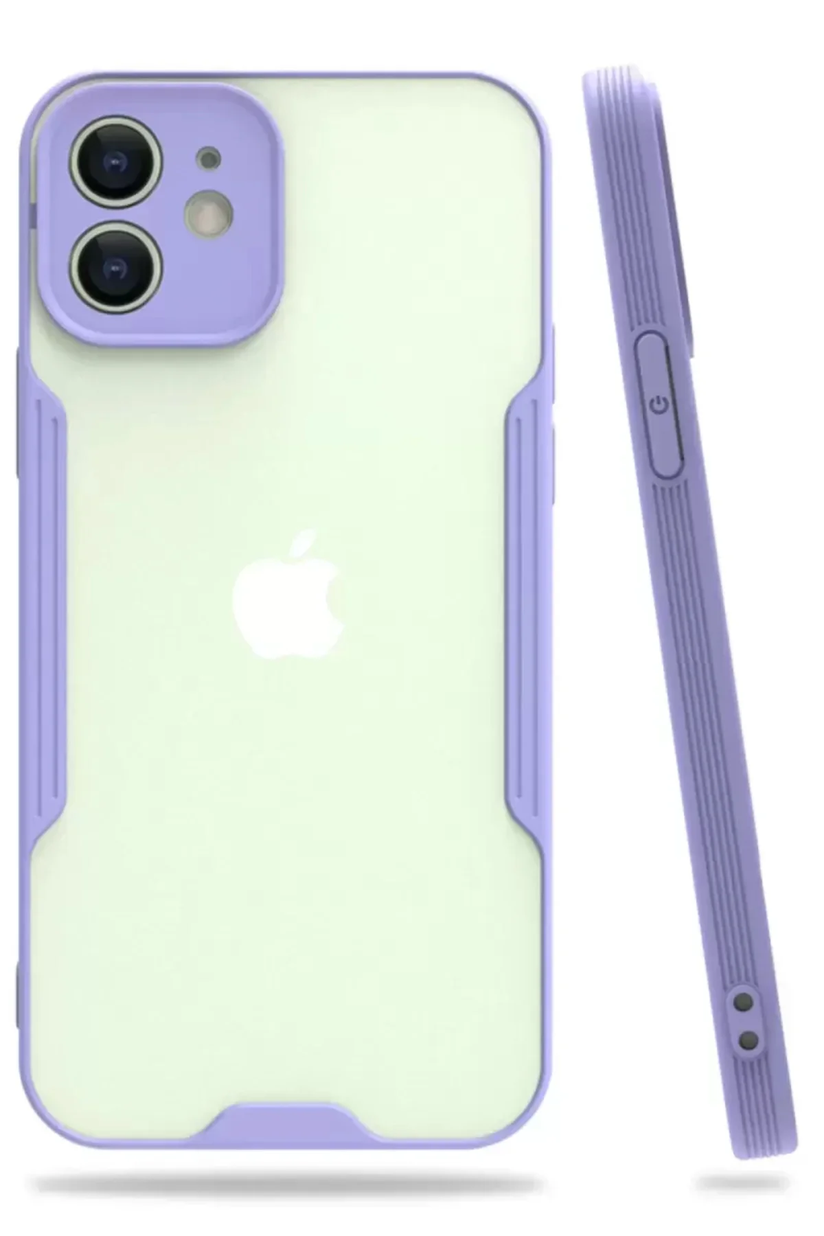 Newface İphone 12 Kılıf Platin Silikon - Lila
