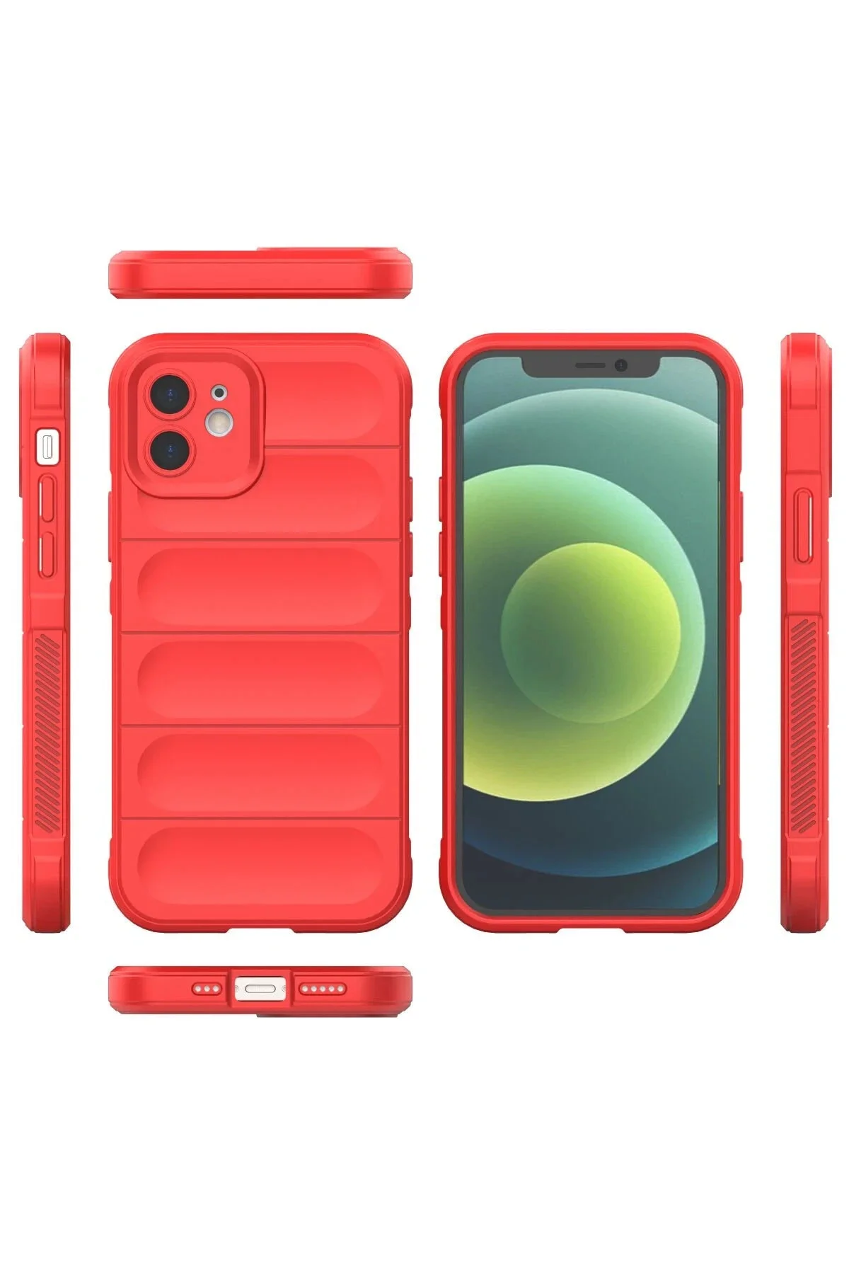 Newface İphone 12 Kılıf Optimum Silikon - Kırmızı