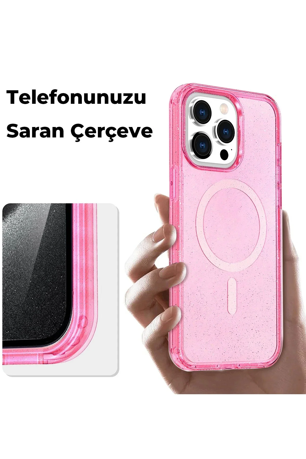 Newface İphone 12 Kılıf Star Magsafe Kapak - Turuncu
